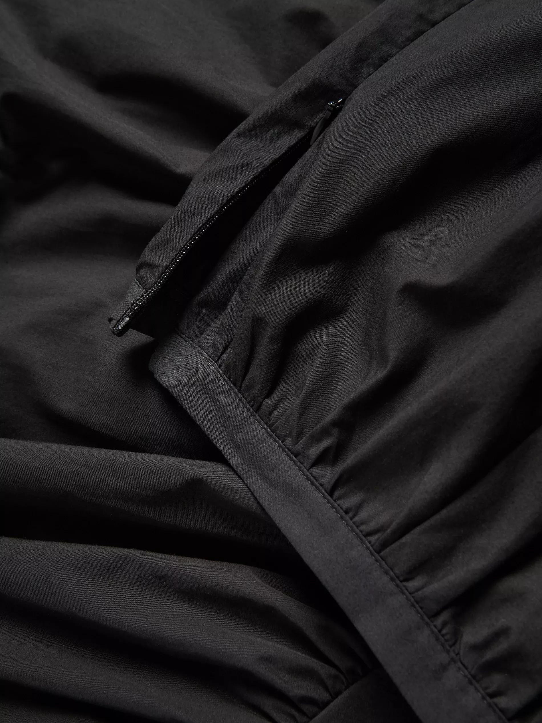 Black Ruched Skirt, Black, large image number 4