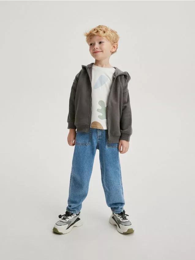 Blue Classic Balloon Trousers, Kids Boys, , large image number 0
