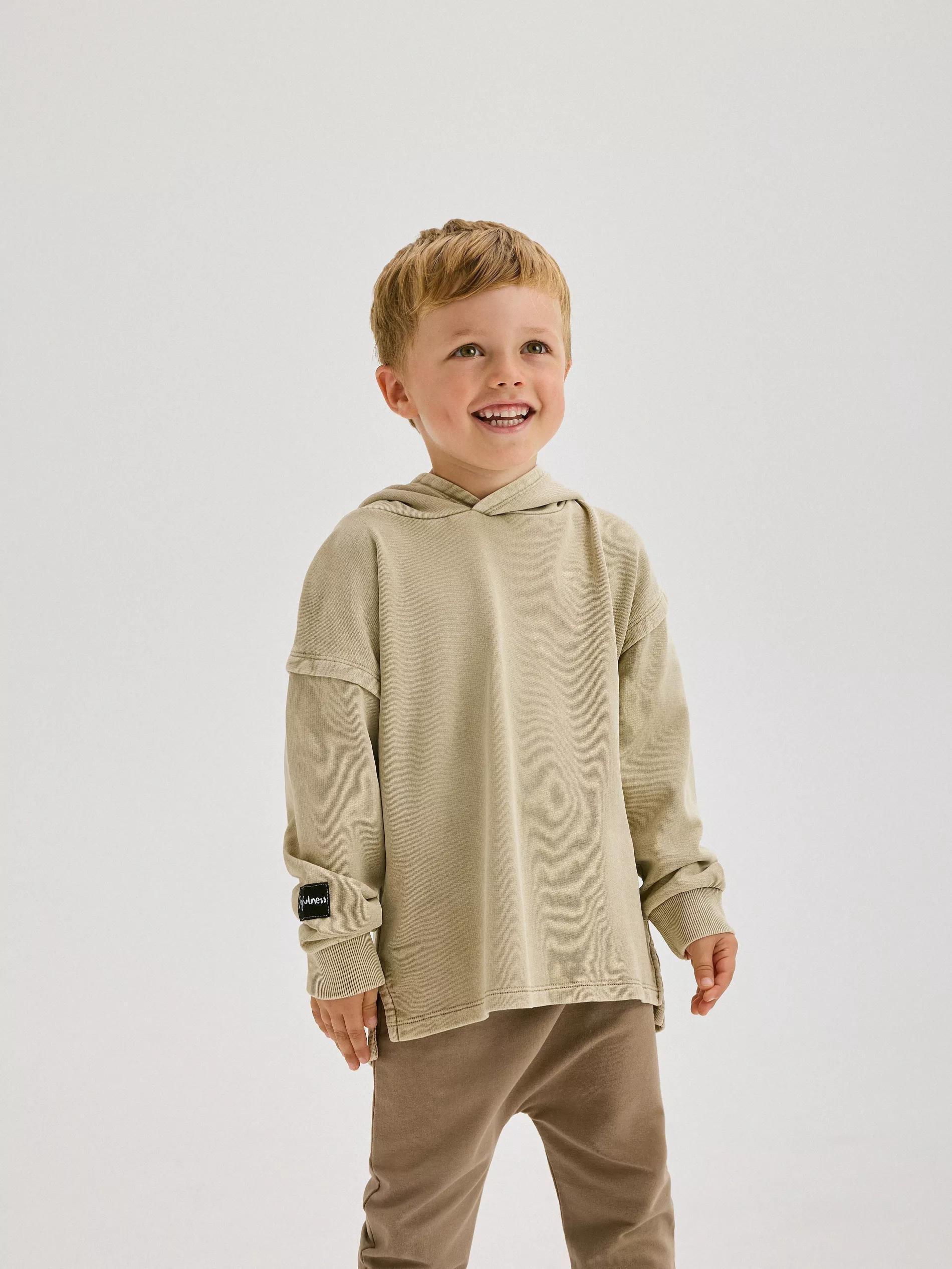 Beige Oversized Sweatshirt, , large image number 3