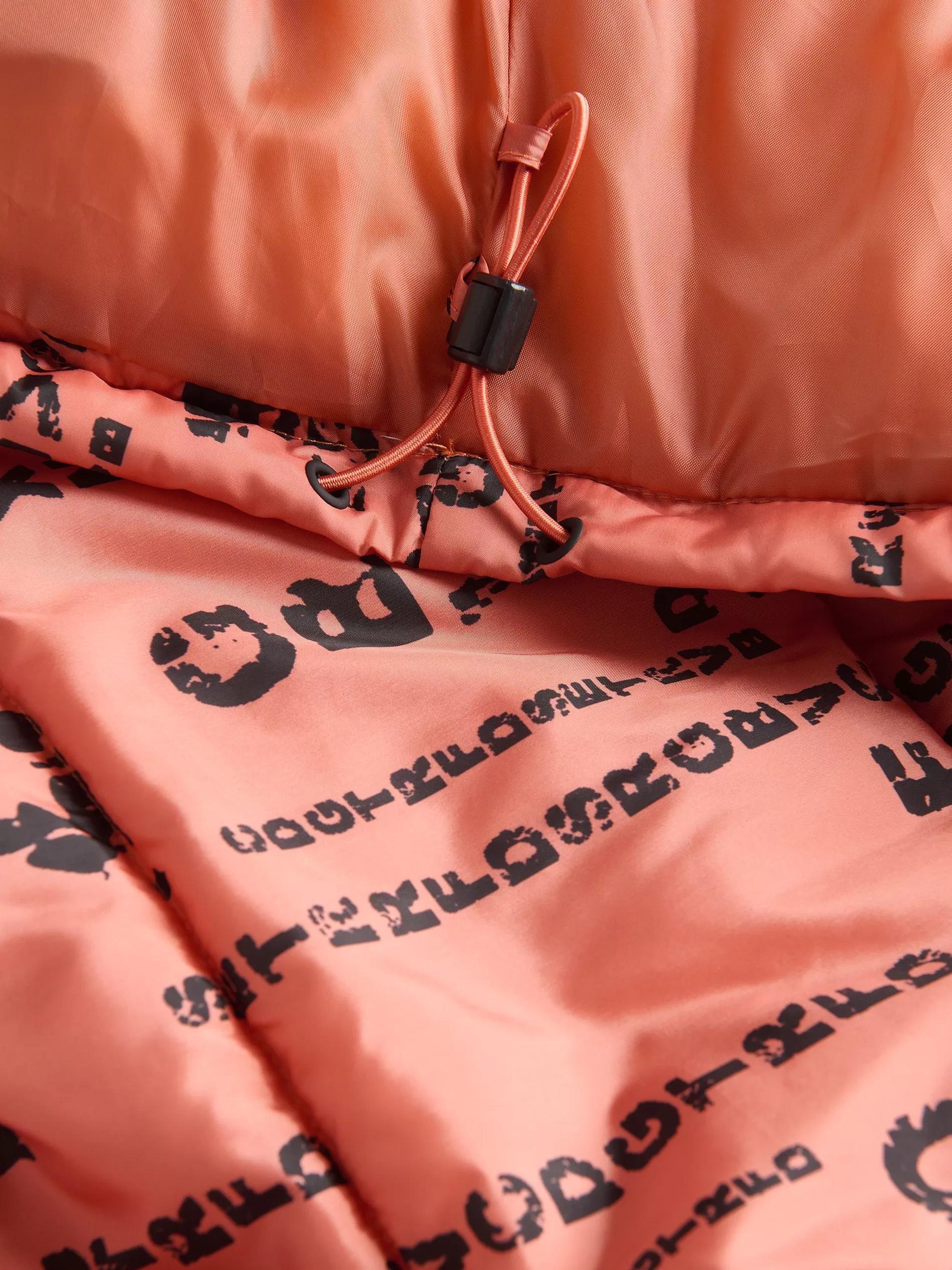 Orange Quilted Jacket With Hood, , large image number 3