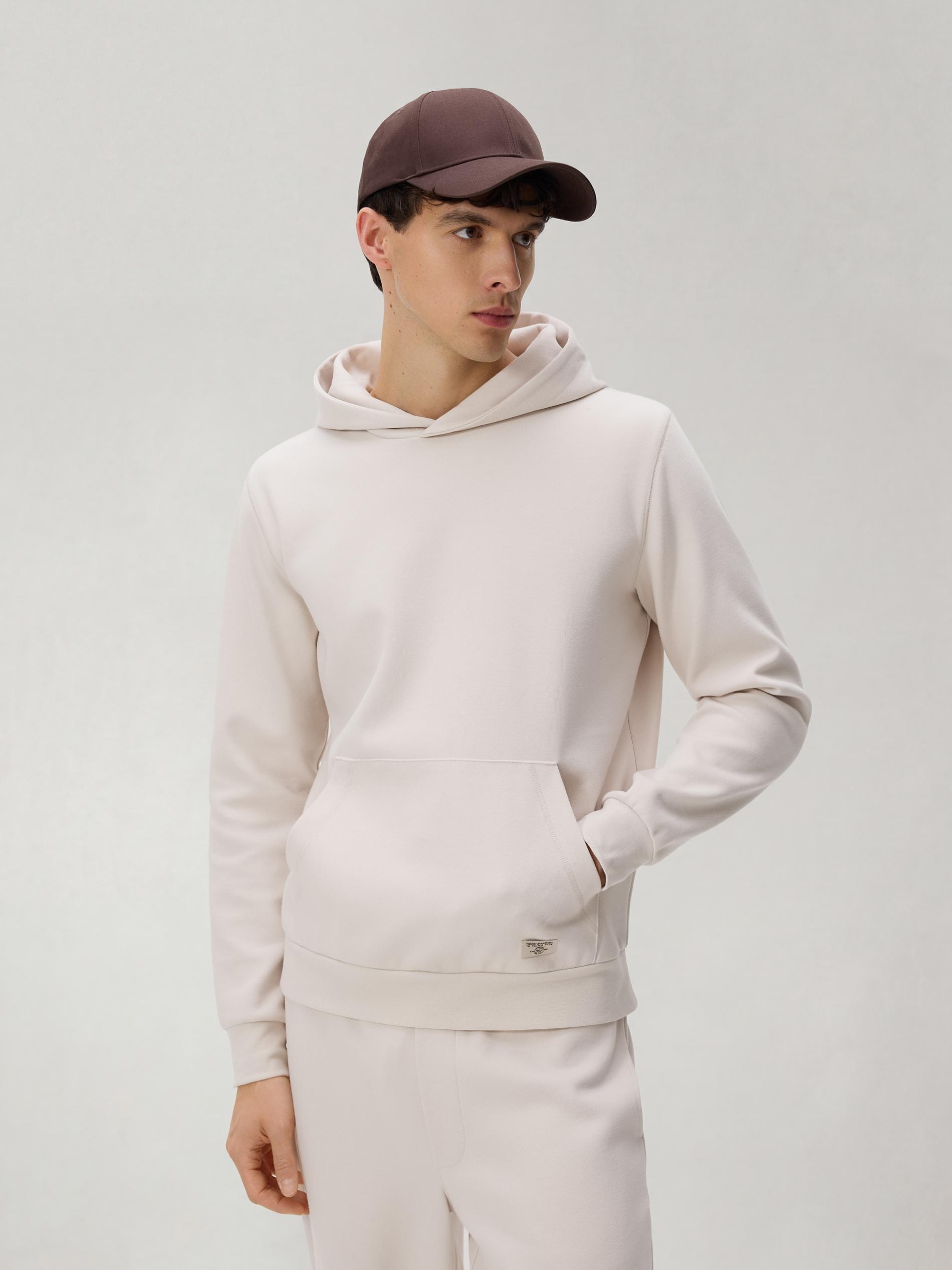 Beige Hoodie, Beige, large image number 0