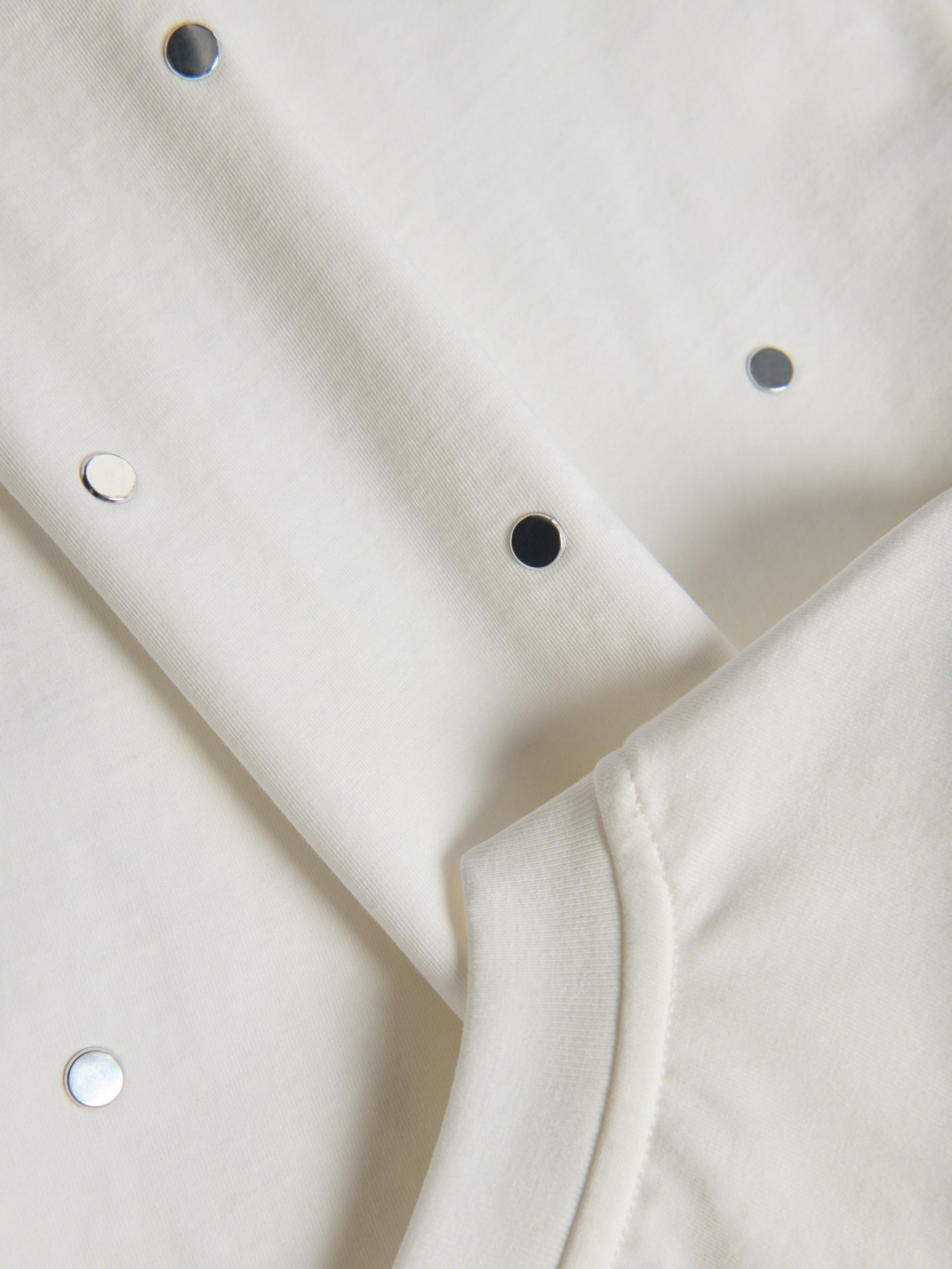 White Cotton T-Shirt With Application, White, large image number 4