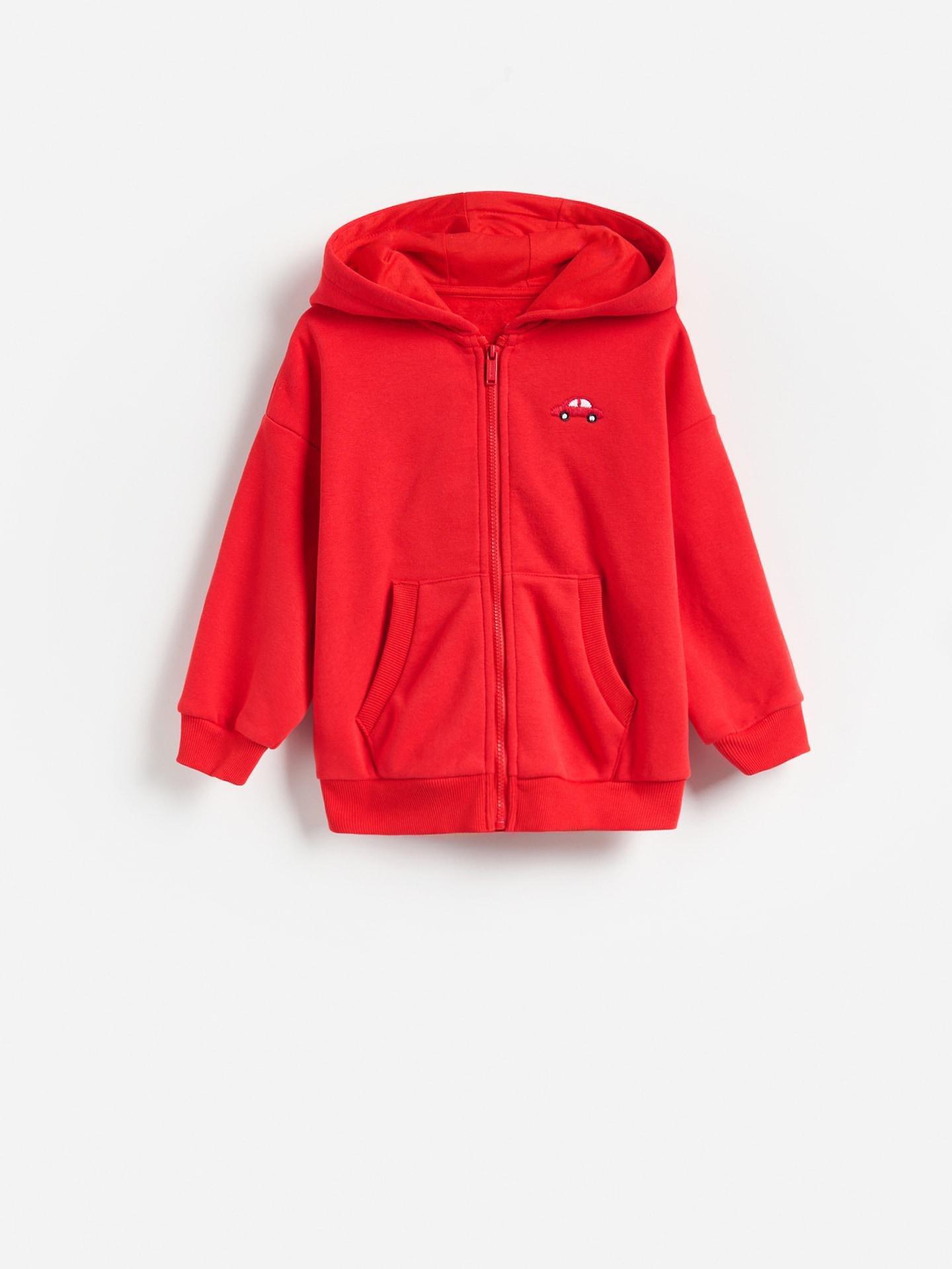 Red Oversized Cotton Rich Sweatshirt, Red, large image number 1