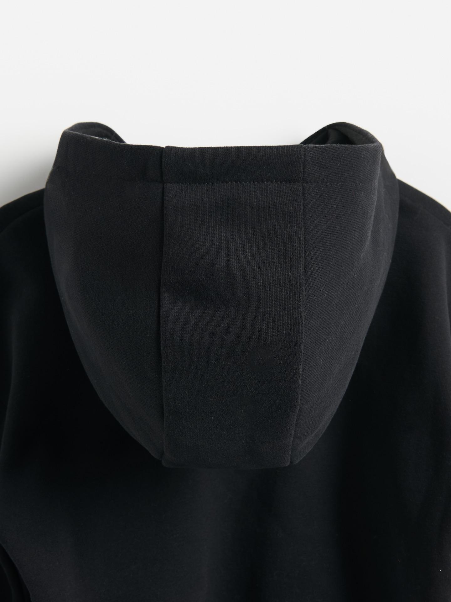 Black Oversized Cotton Rich Sweatshirt, Black, large image number 2