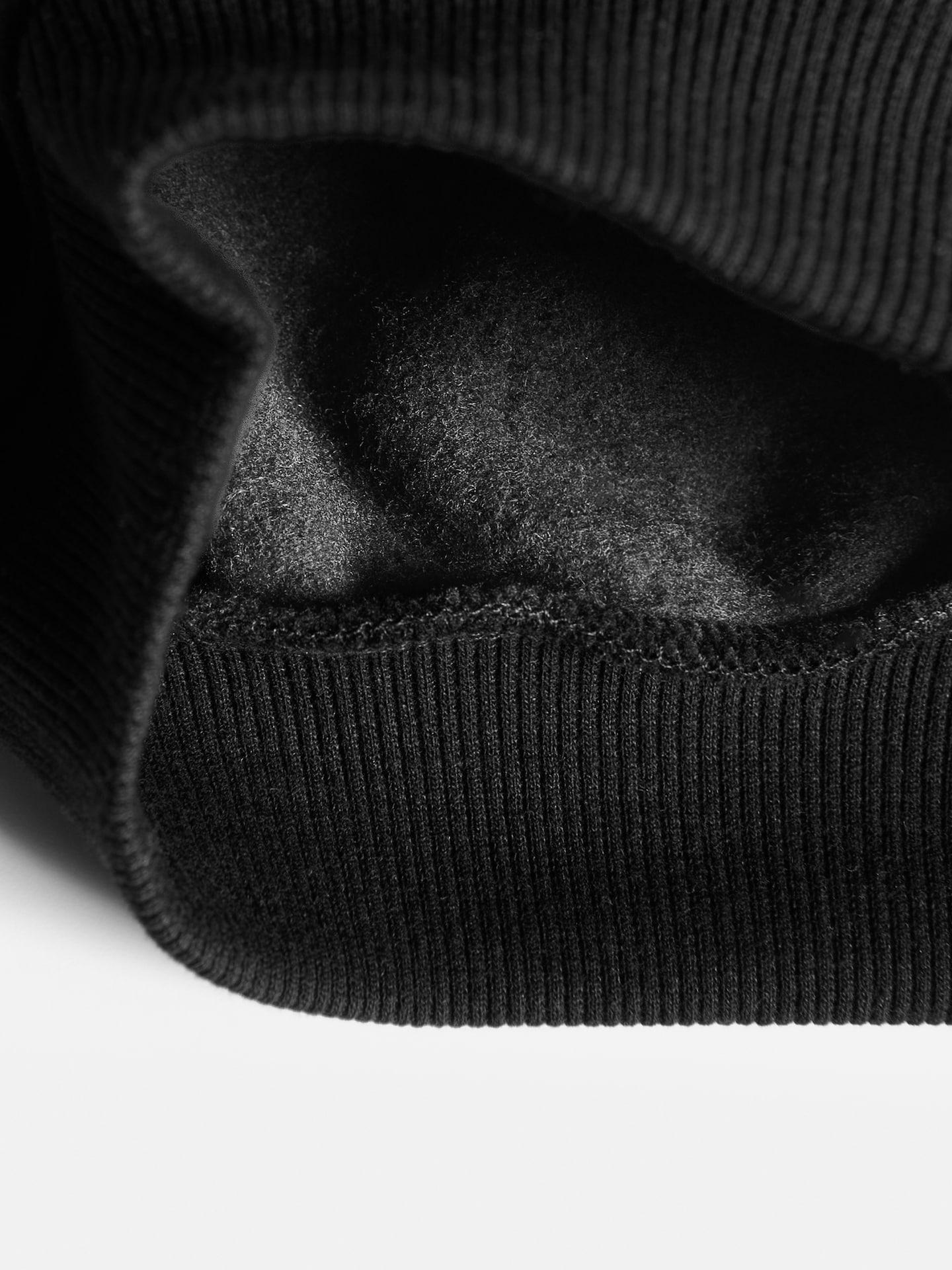 Black Oversized Cotton Rich Sweatshirt, Black, large image number 3