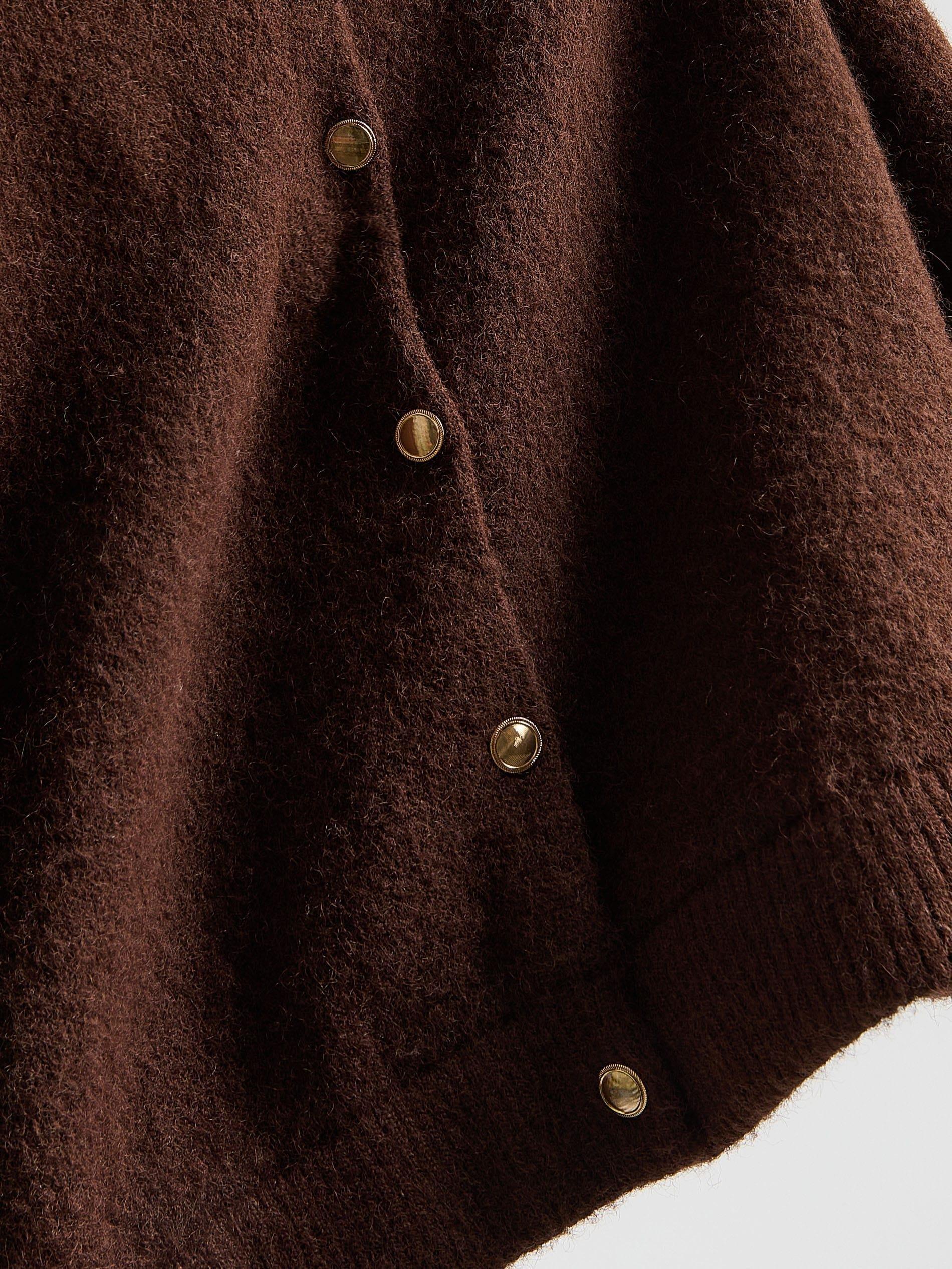 Brown Cardigan With Decorative Buttons, Brown, large image number 5
