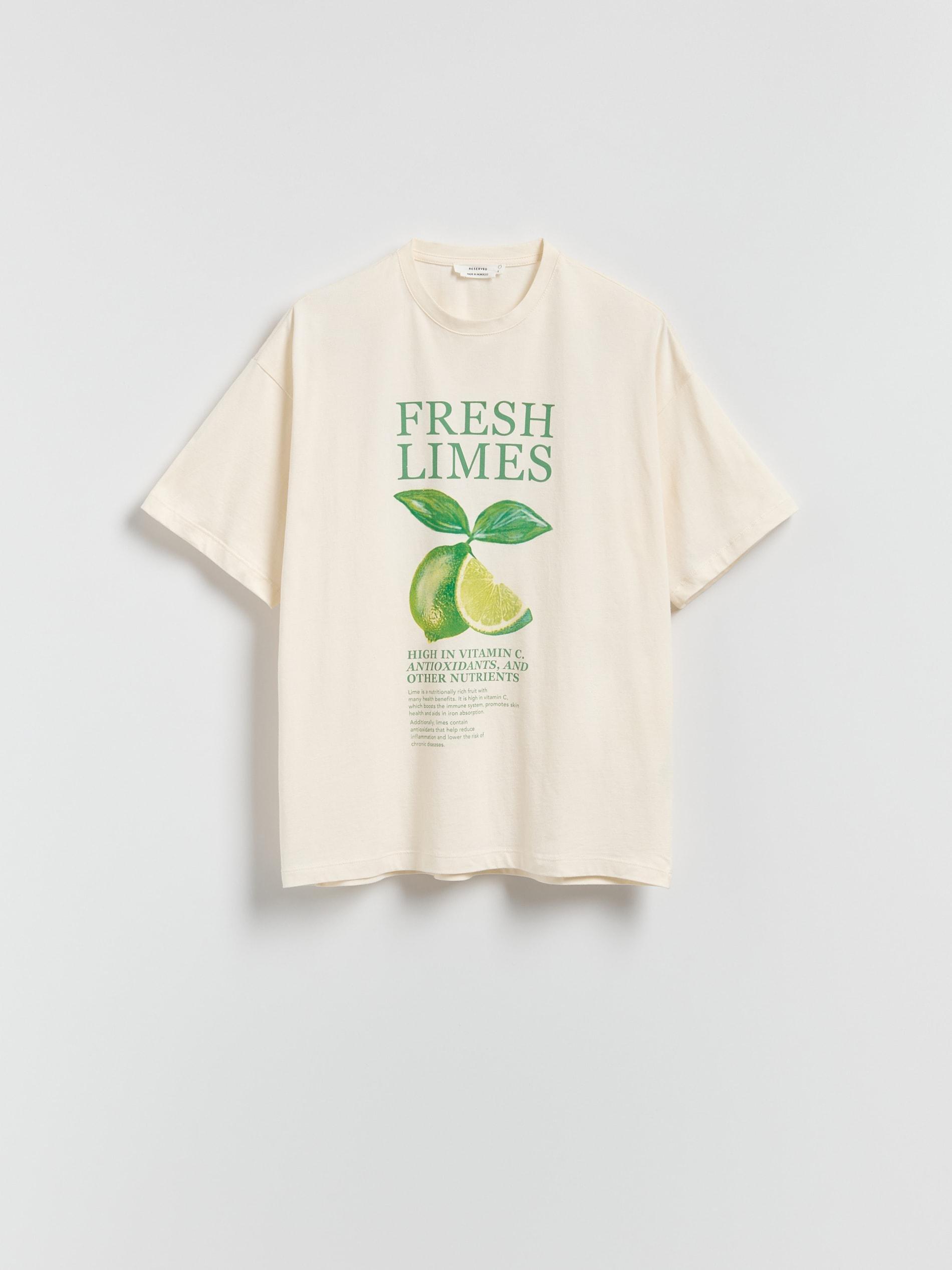 Cream T-Shirt With Print, Ivory, large image number 3