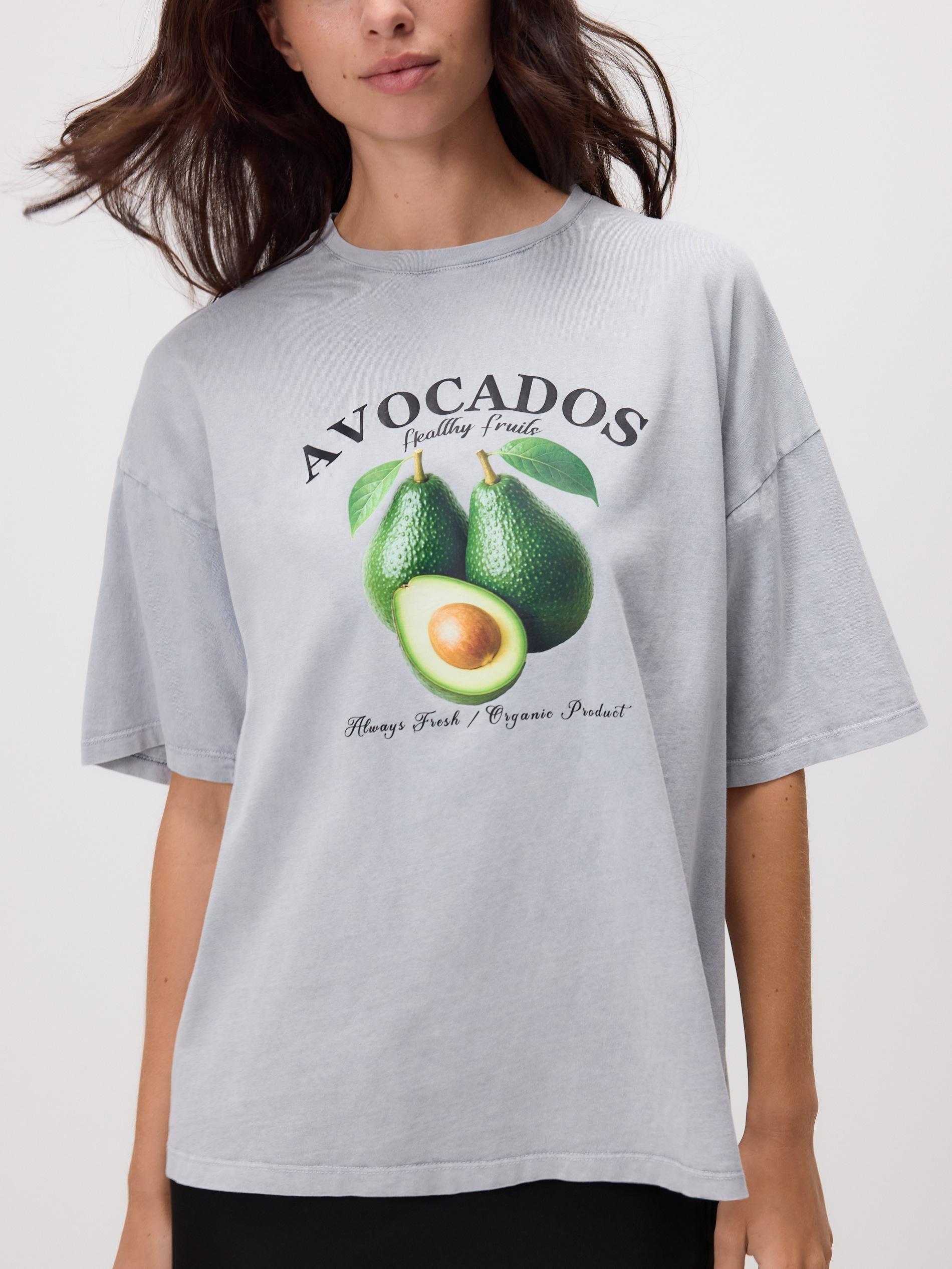 Black T-Shirt With Print, Black, medium