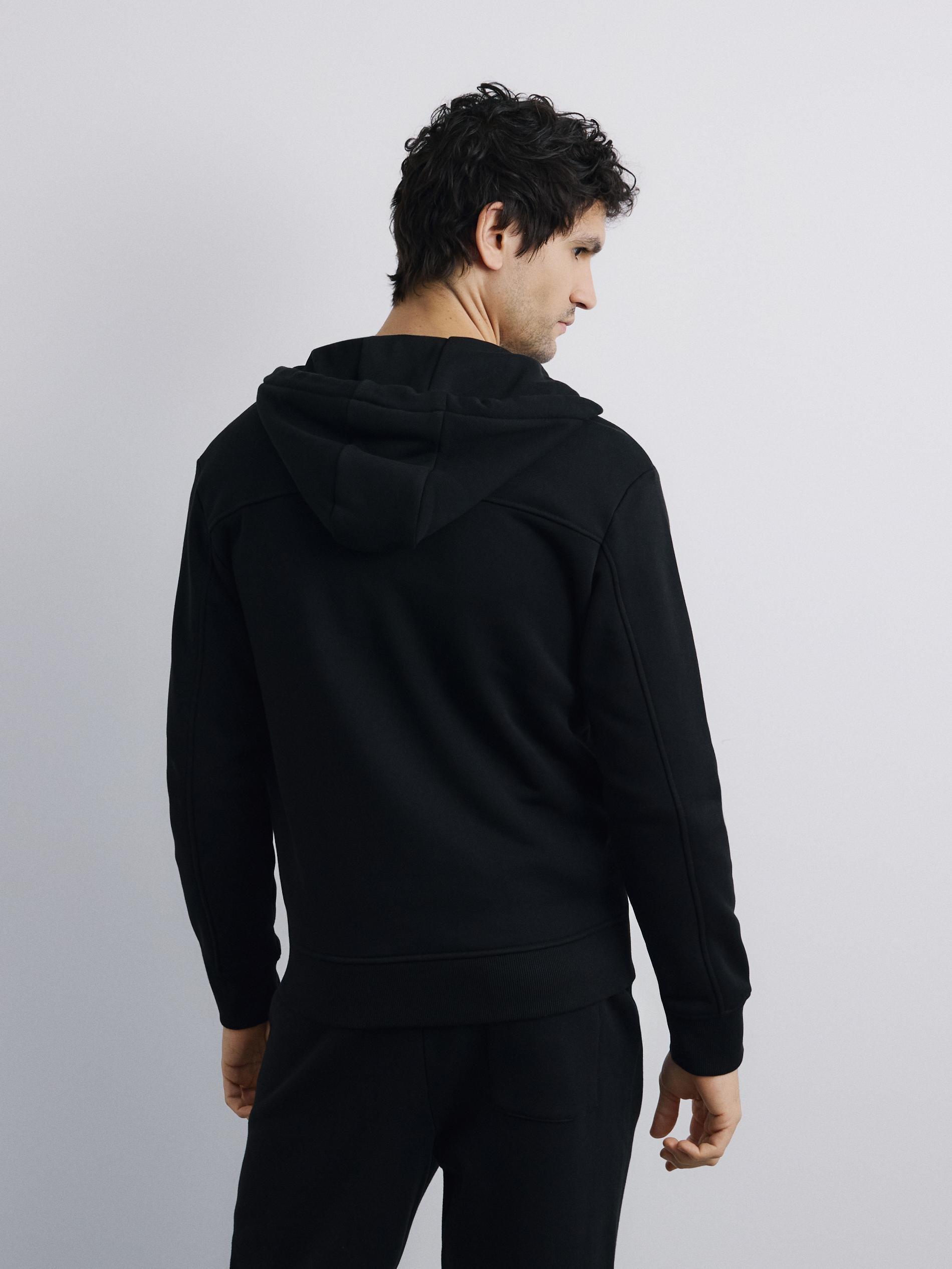 Black Zip Up Sweatshirt, Black, large image number 3