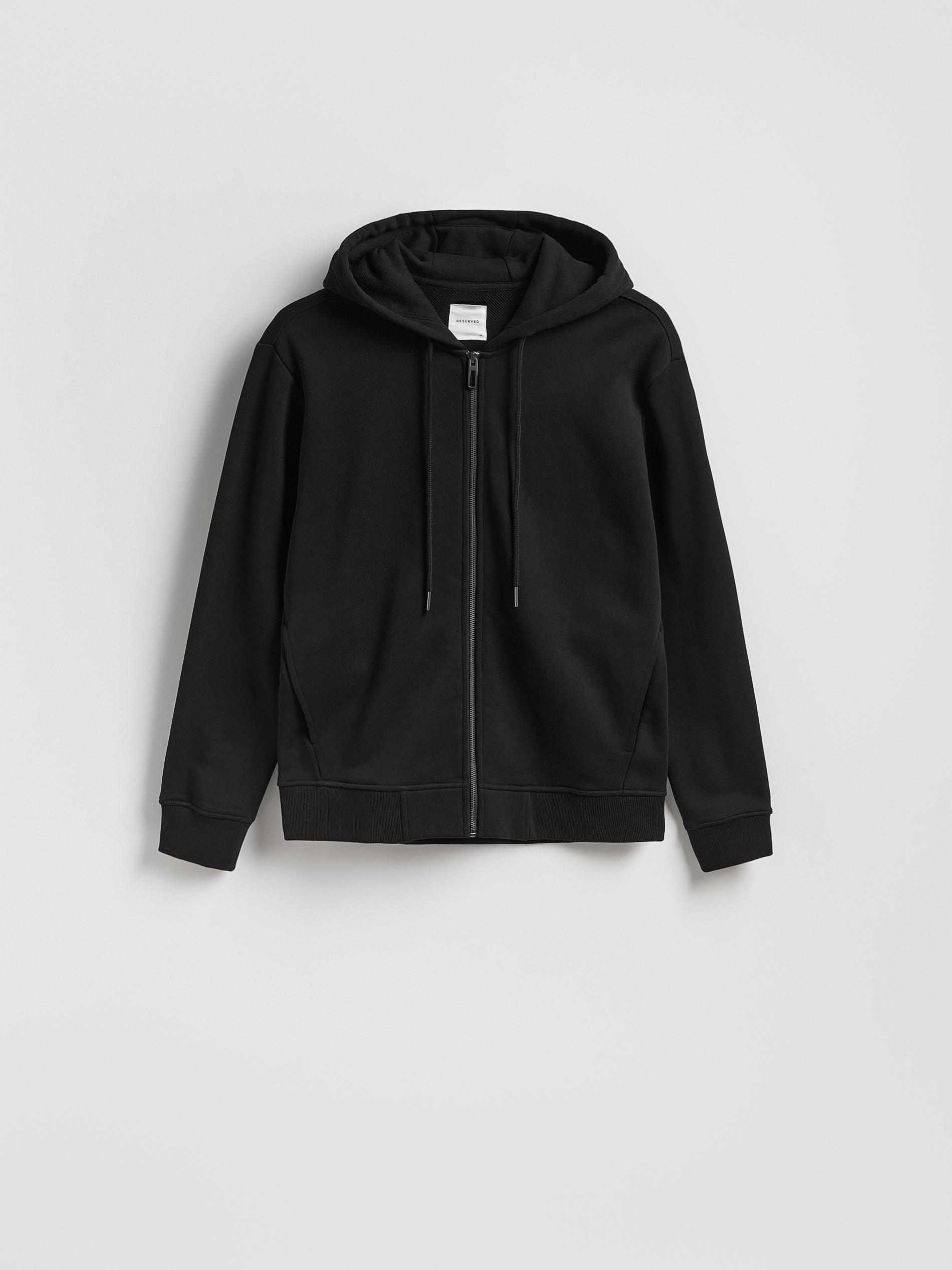 Black Zip Up Sweatshirt, Black, large image number 4