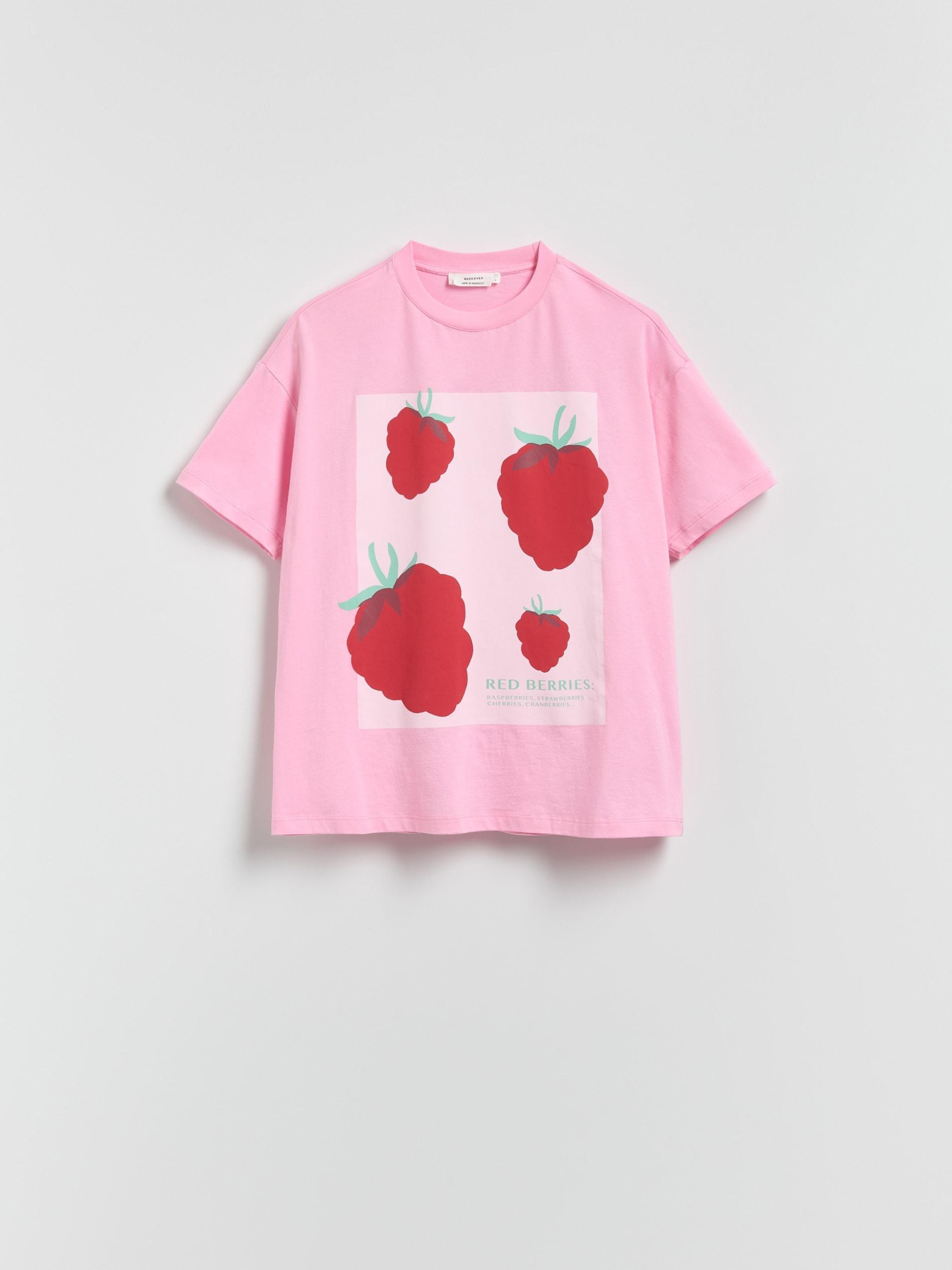 Yellow T-Shirt With Print, Pink, large image number 4