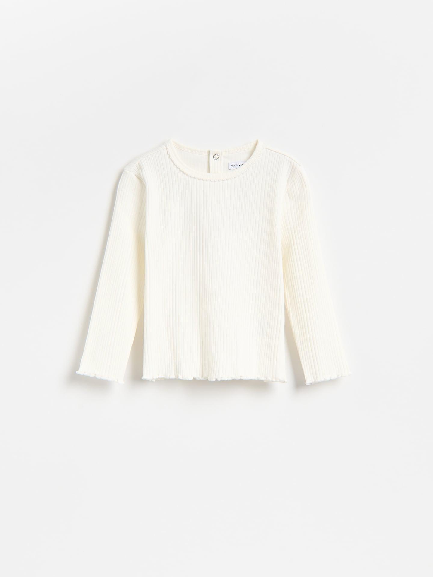 Cream Rib Knit Top, Ivory, medium