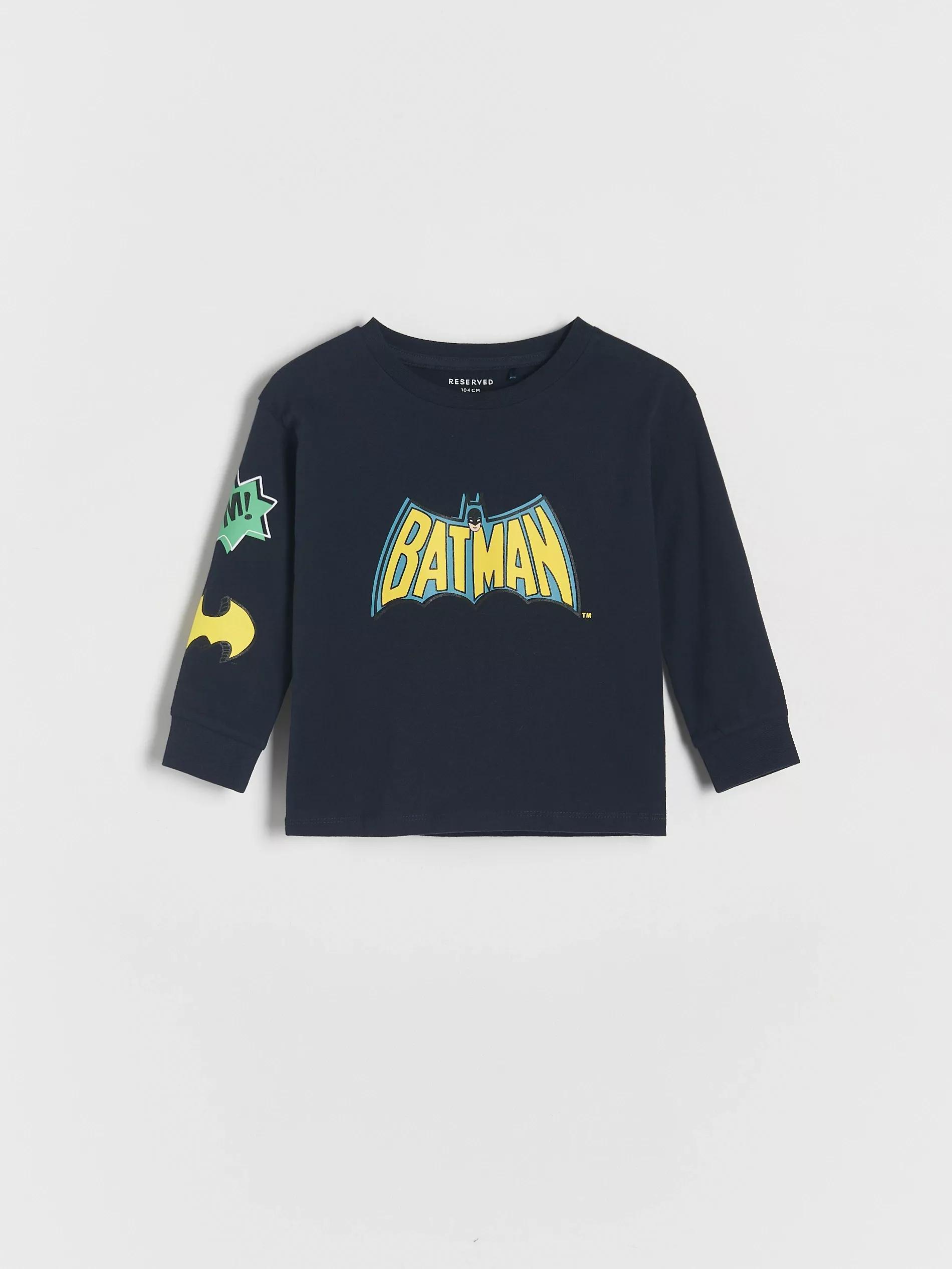 black Batman long sleeve T-shirt, , large image number 3