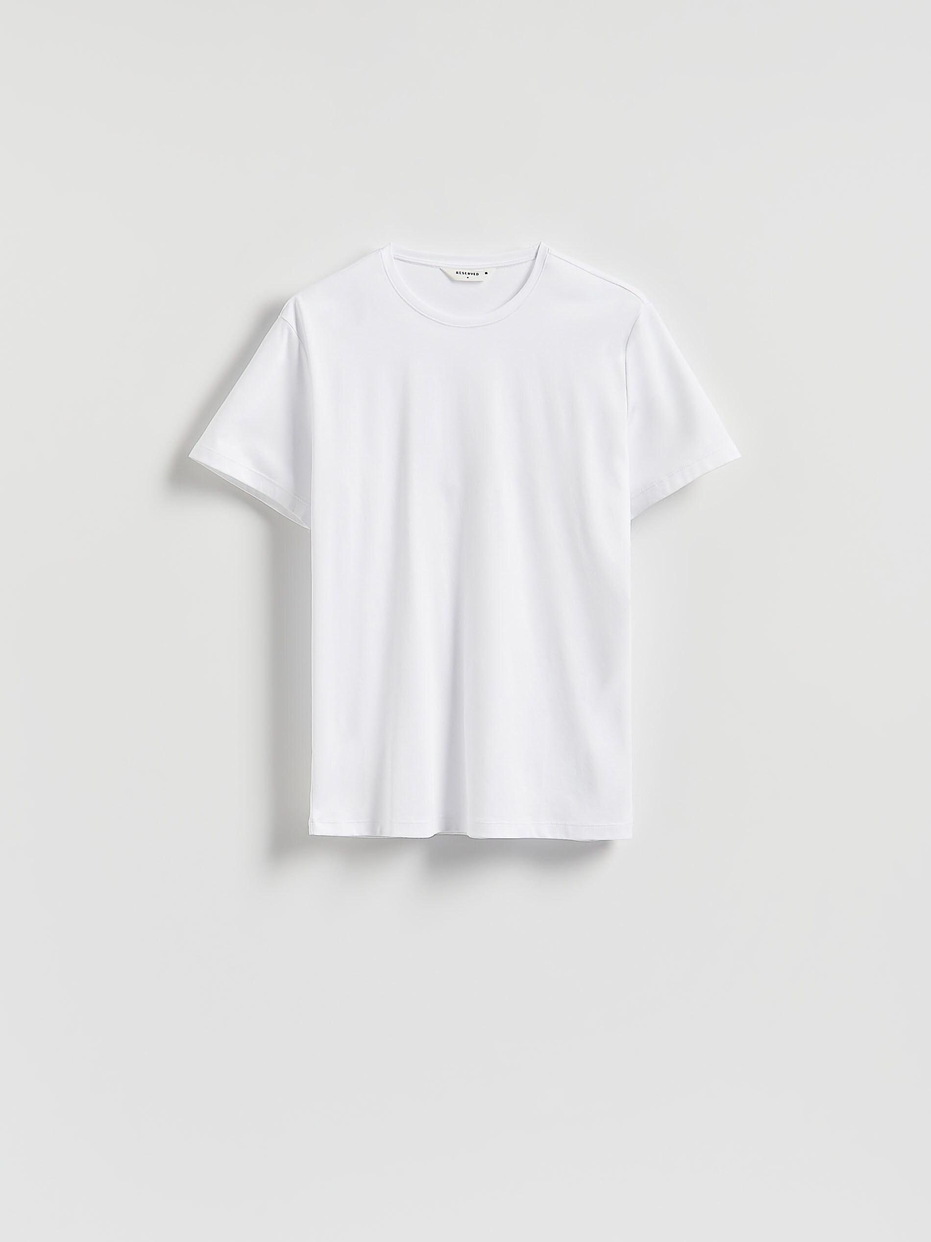 WHITE Regular fit modal blend T-shirt, White, large image number 5