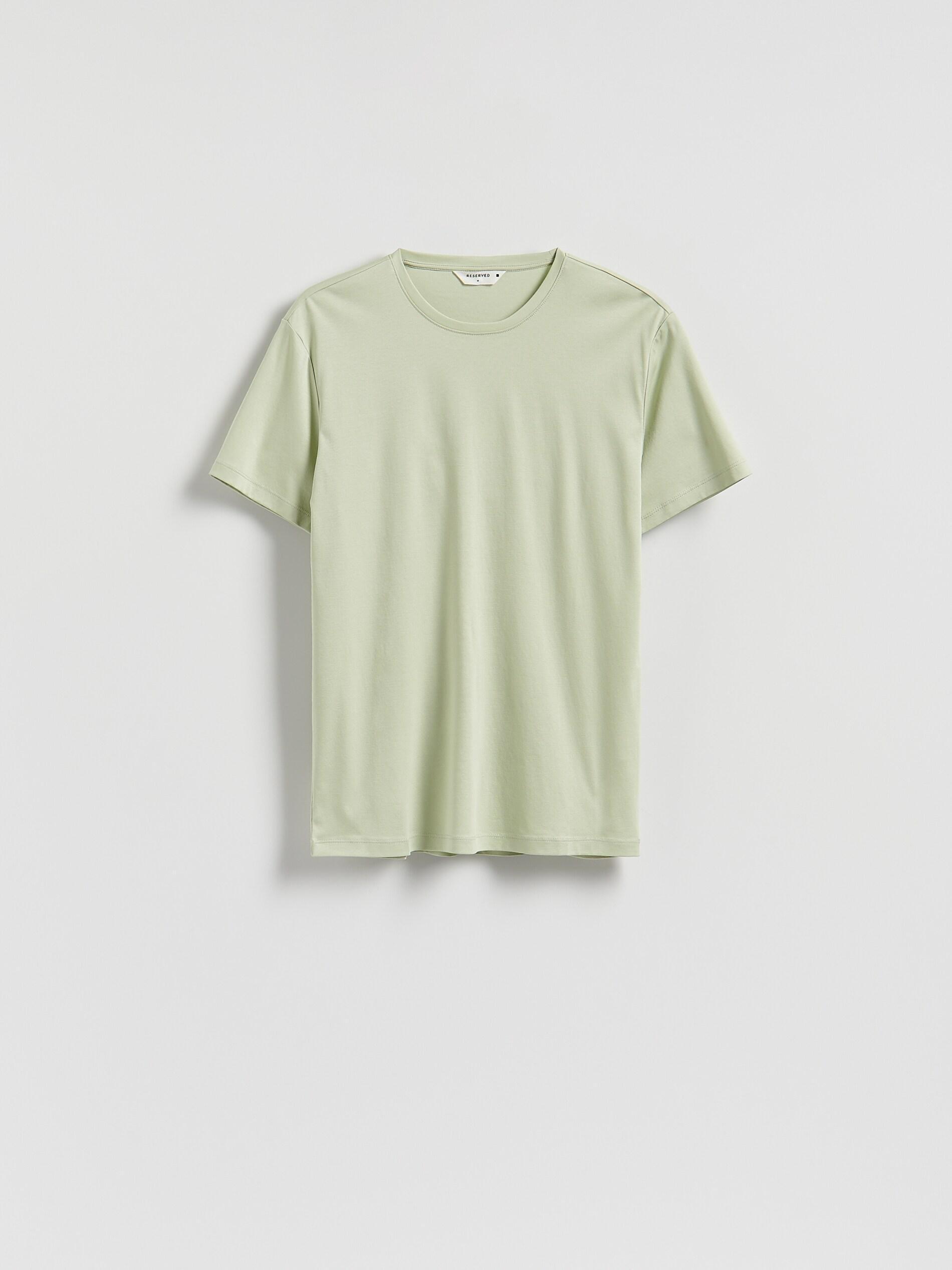 PALE GREEN Regular fit modal blend T-shirt, Green, large image number 5