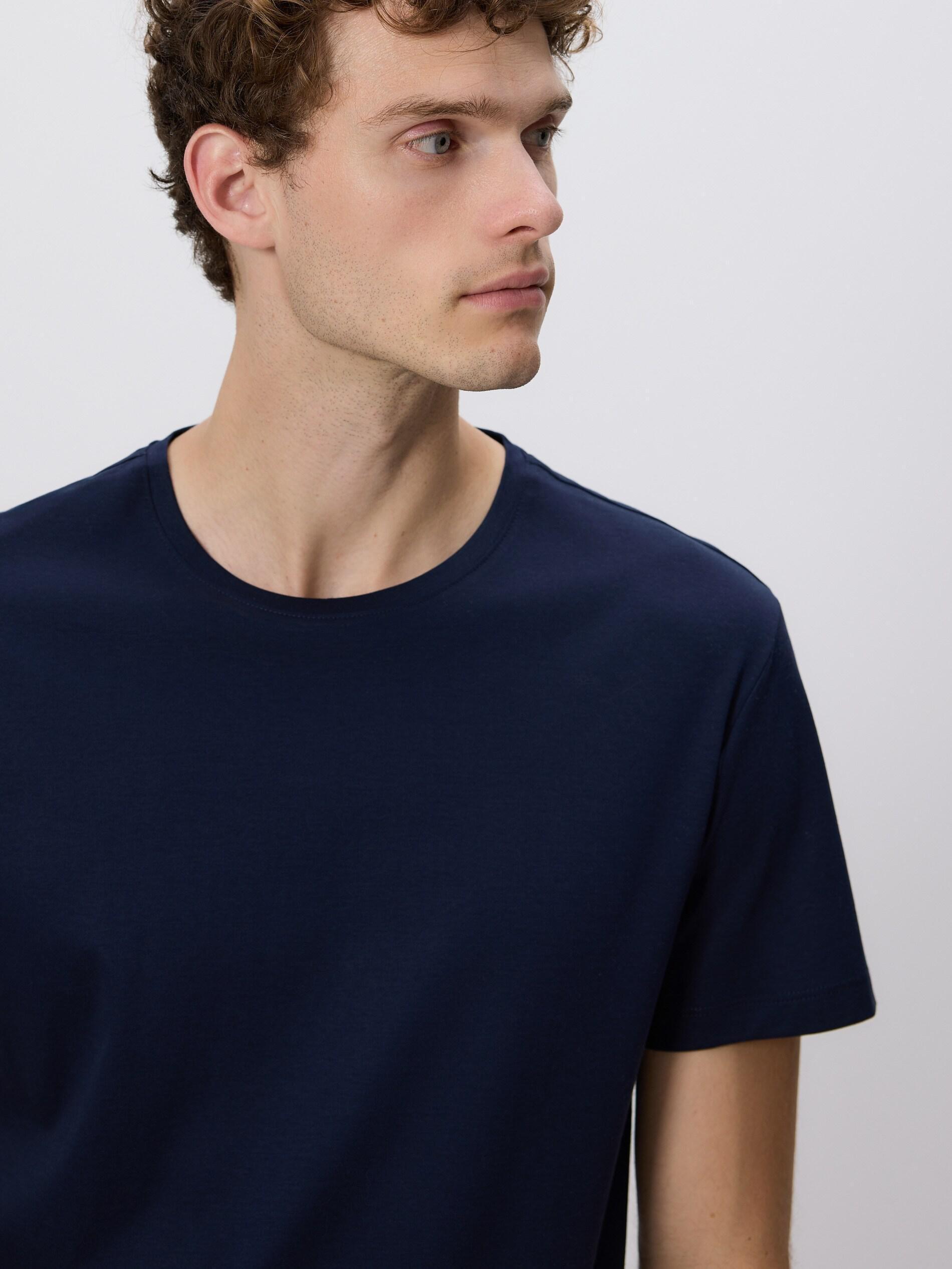 NAVY Regular fit modal blend T-shirt, Navy, large image number 1