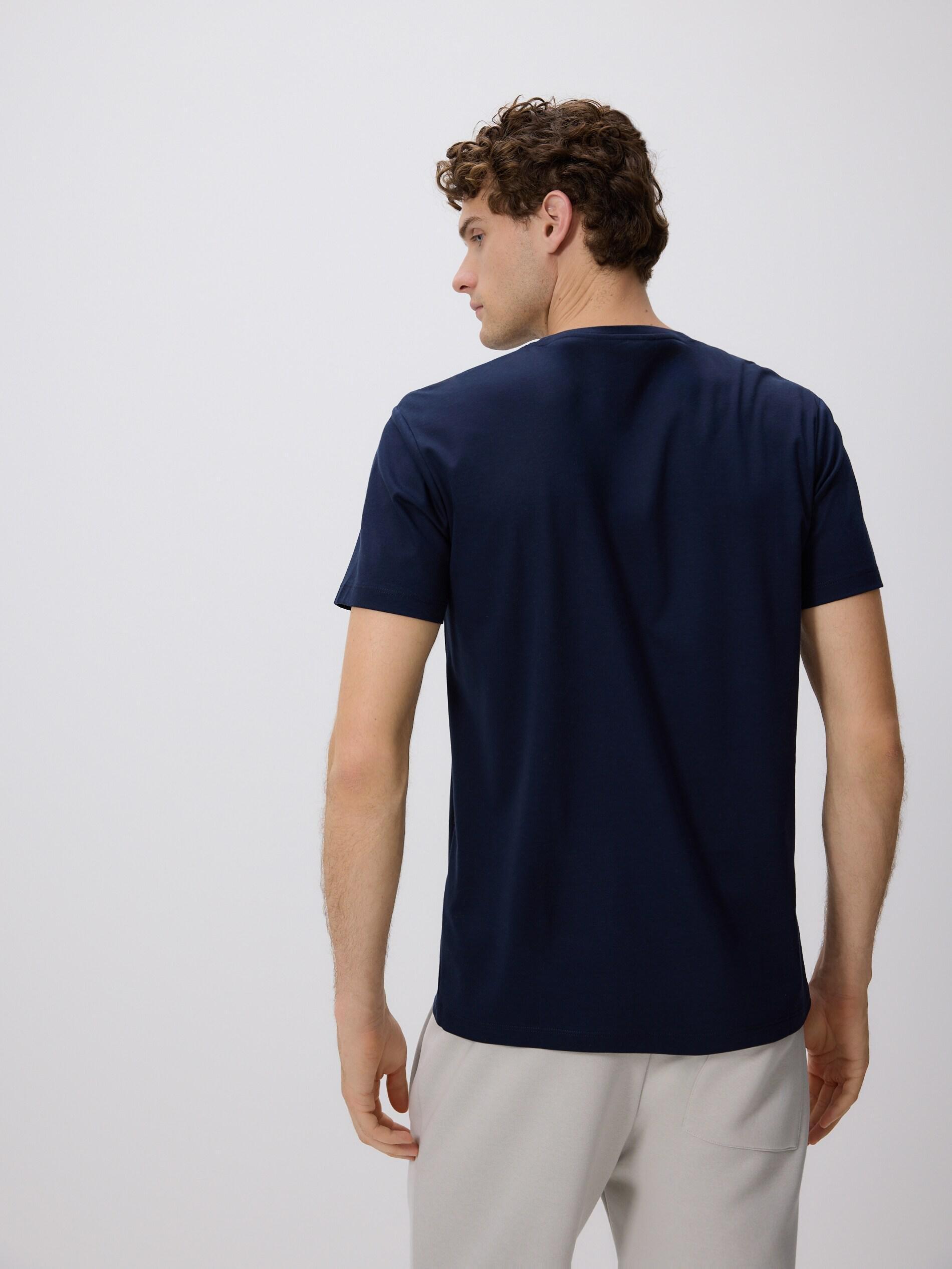 NAVY Regular fit modal blend T-shirt, Navy, large image number 2