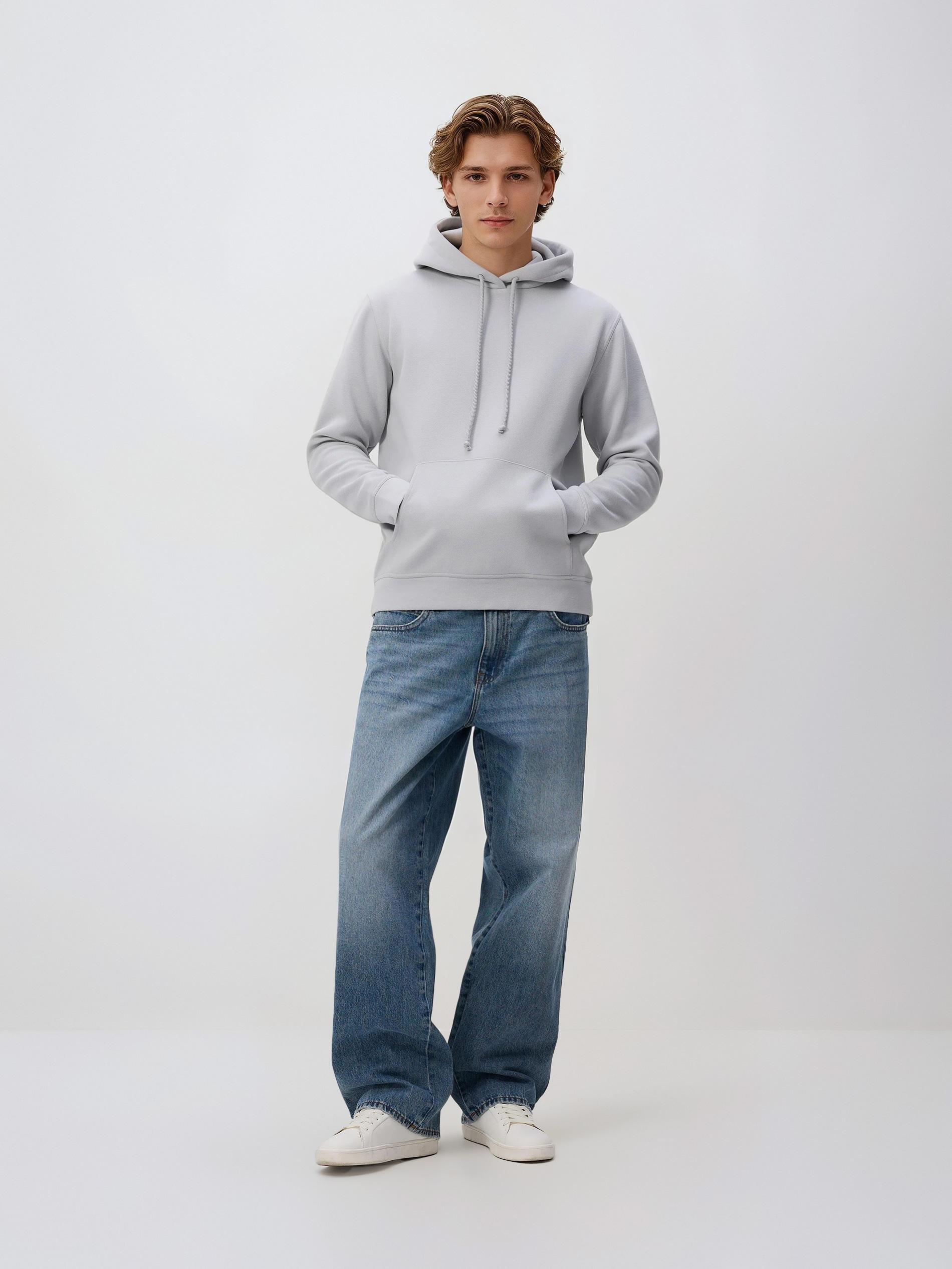 Grey Hoodie, Light grey, medium