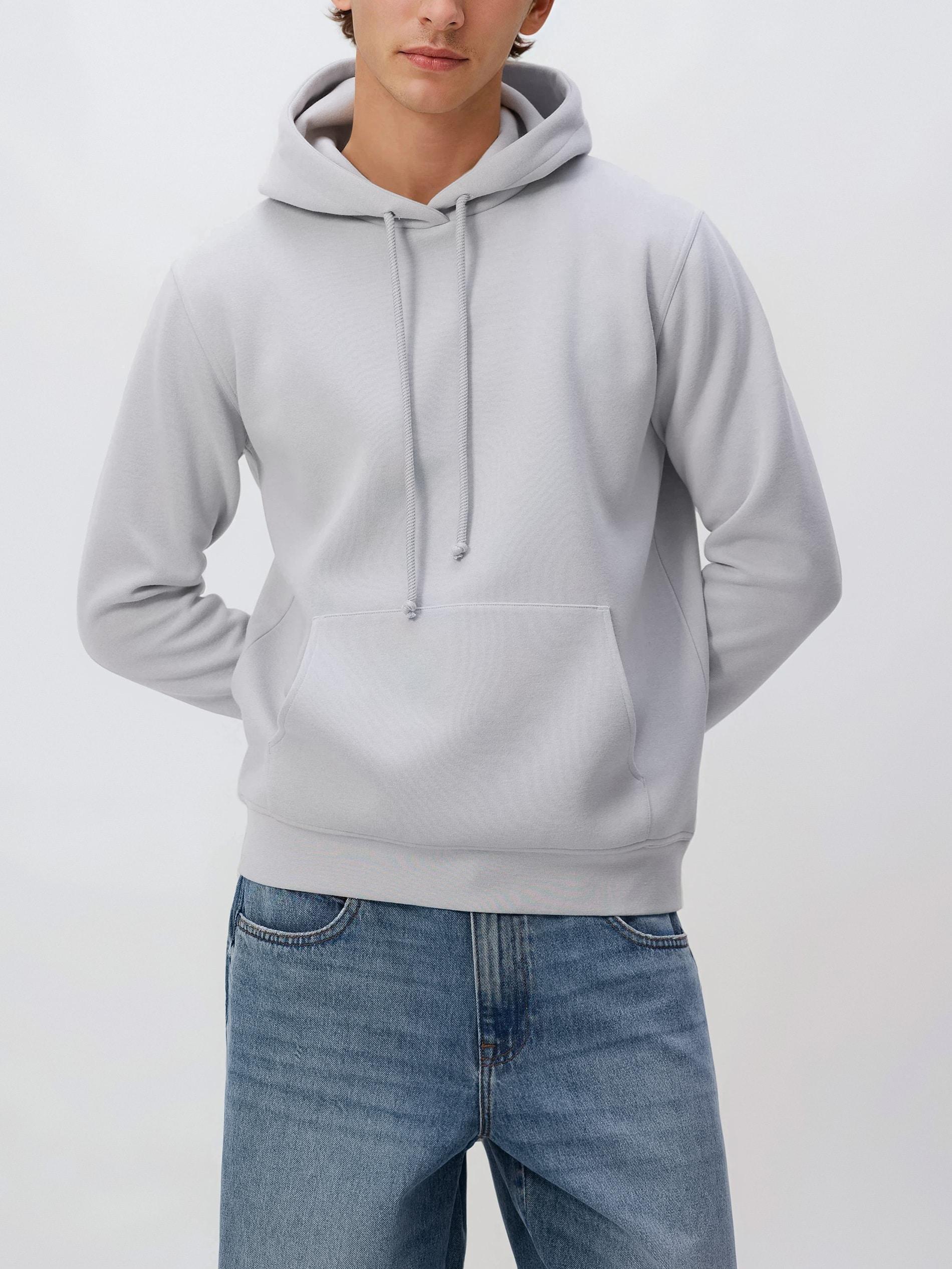 Grey Hoodie, Light grey, medium
