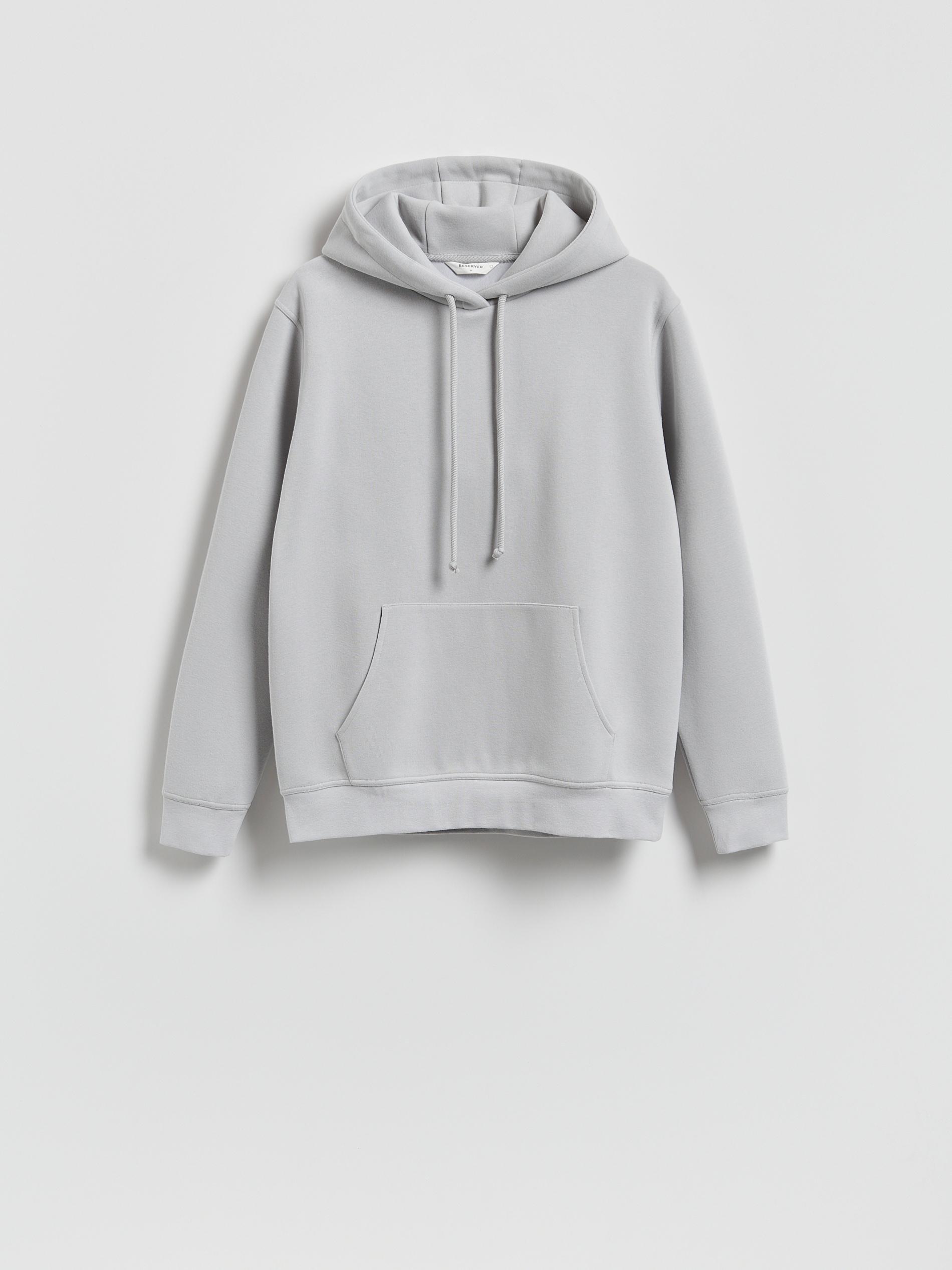 Grey Dropped Shoulders Hoodie, Light grey, large image number 3