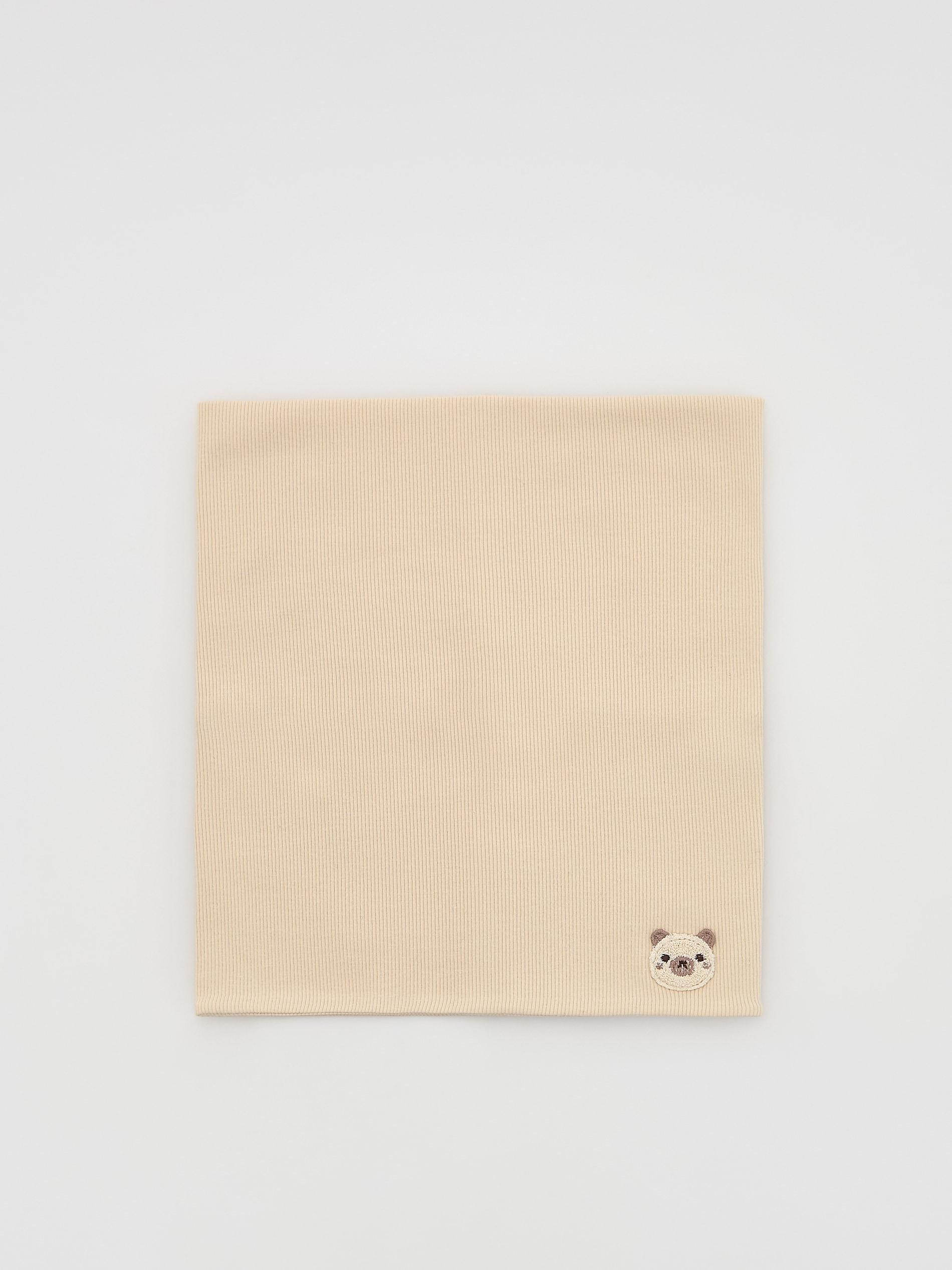 Cream Rib Knit Snood, Ivory, medium