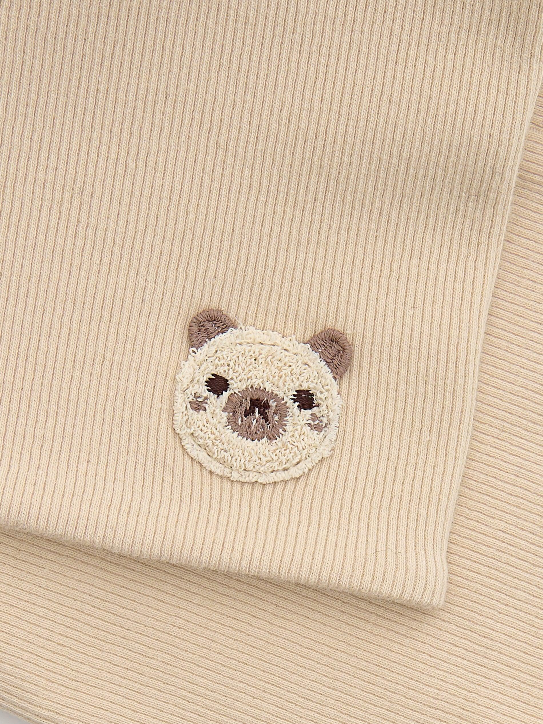 Cream Rib Knit Snood, Ivory, large image number 1