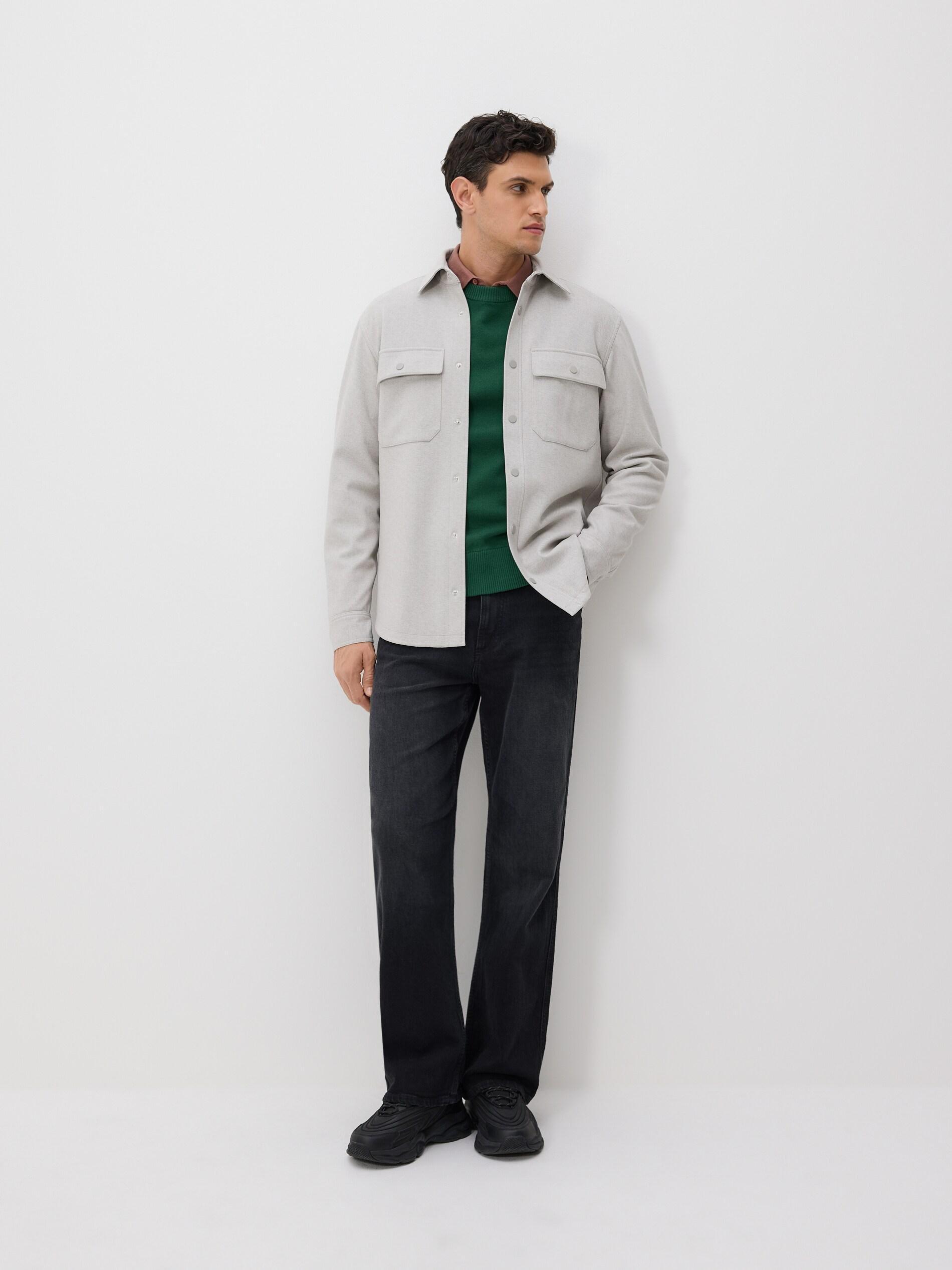 Grey Collared Shacket, Light grey, large image number 0