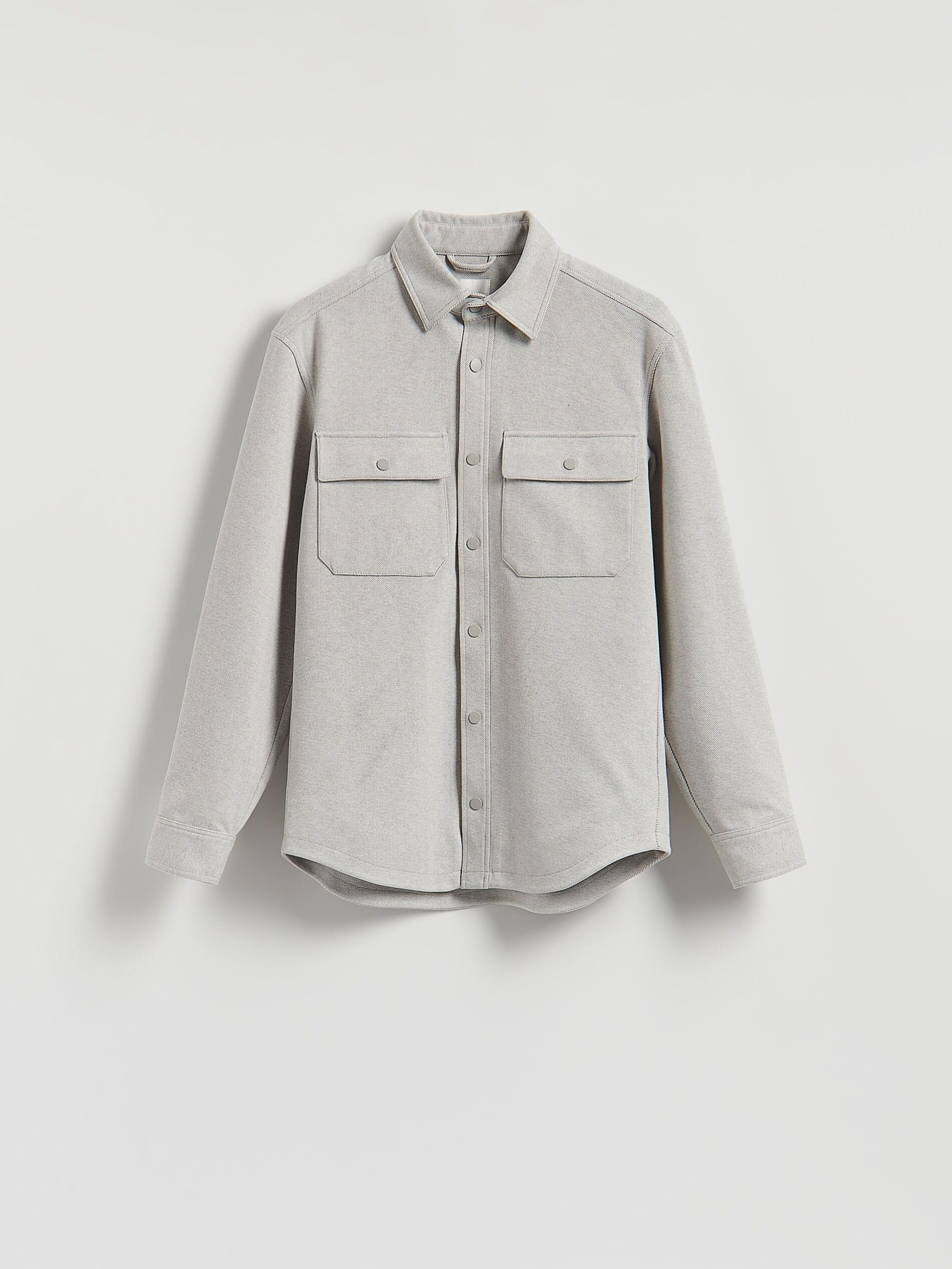 Grey Collared Shacket, Light grey, large image number 4
