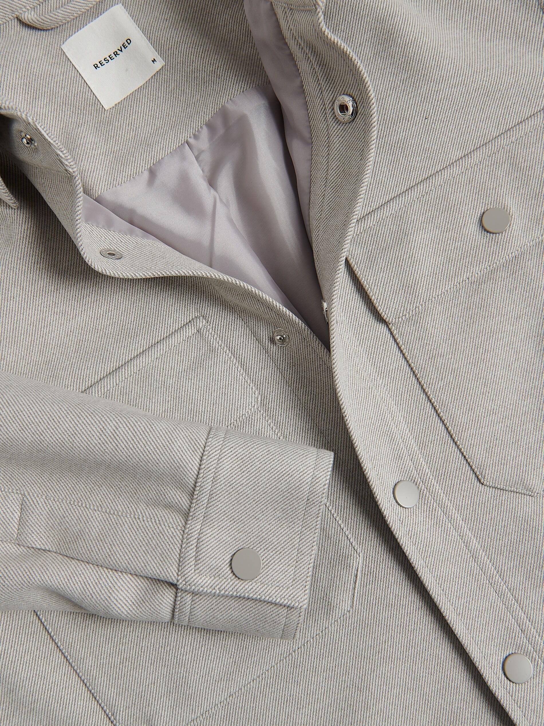 Grey Collared Shacket, Light grey, large image number 5