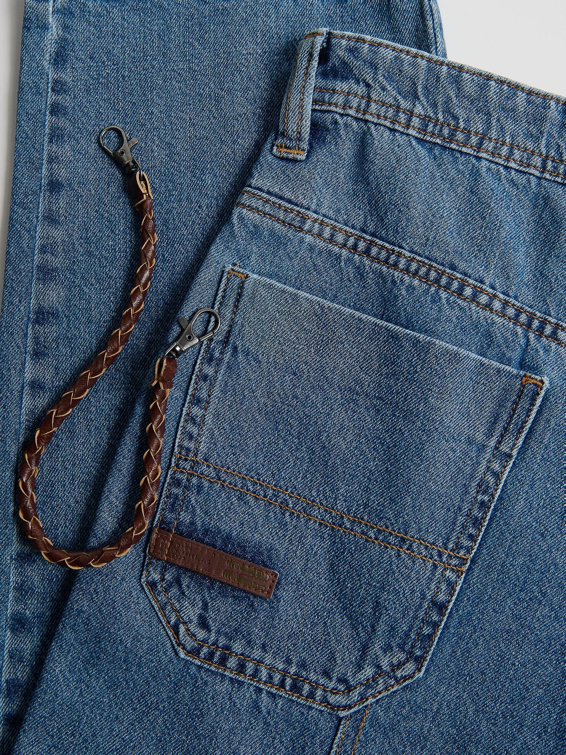 Blue Jeans Baggy Jeans With Keychain, Blue, large image number 3