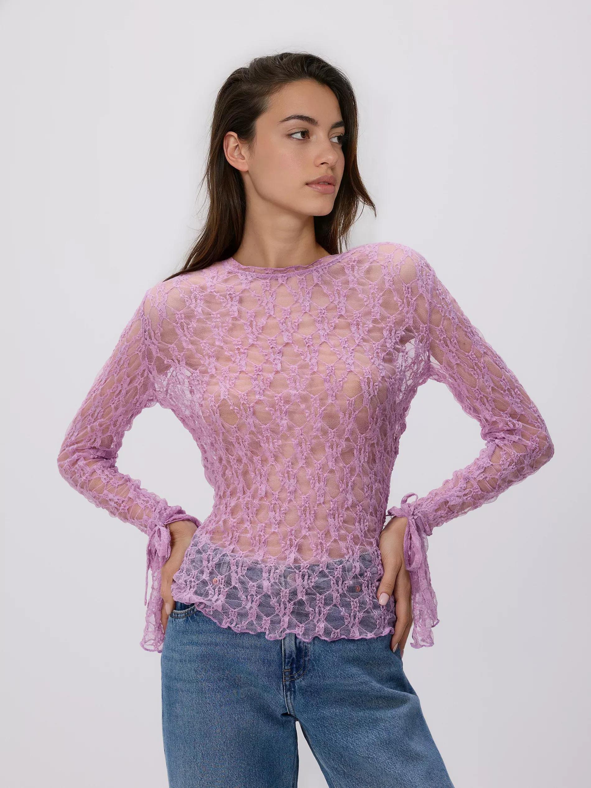 Violet Blouse, Purple, large image number 3