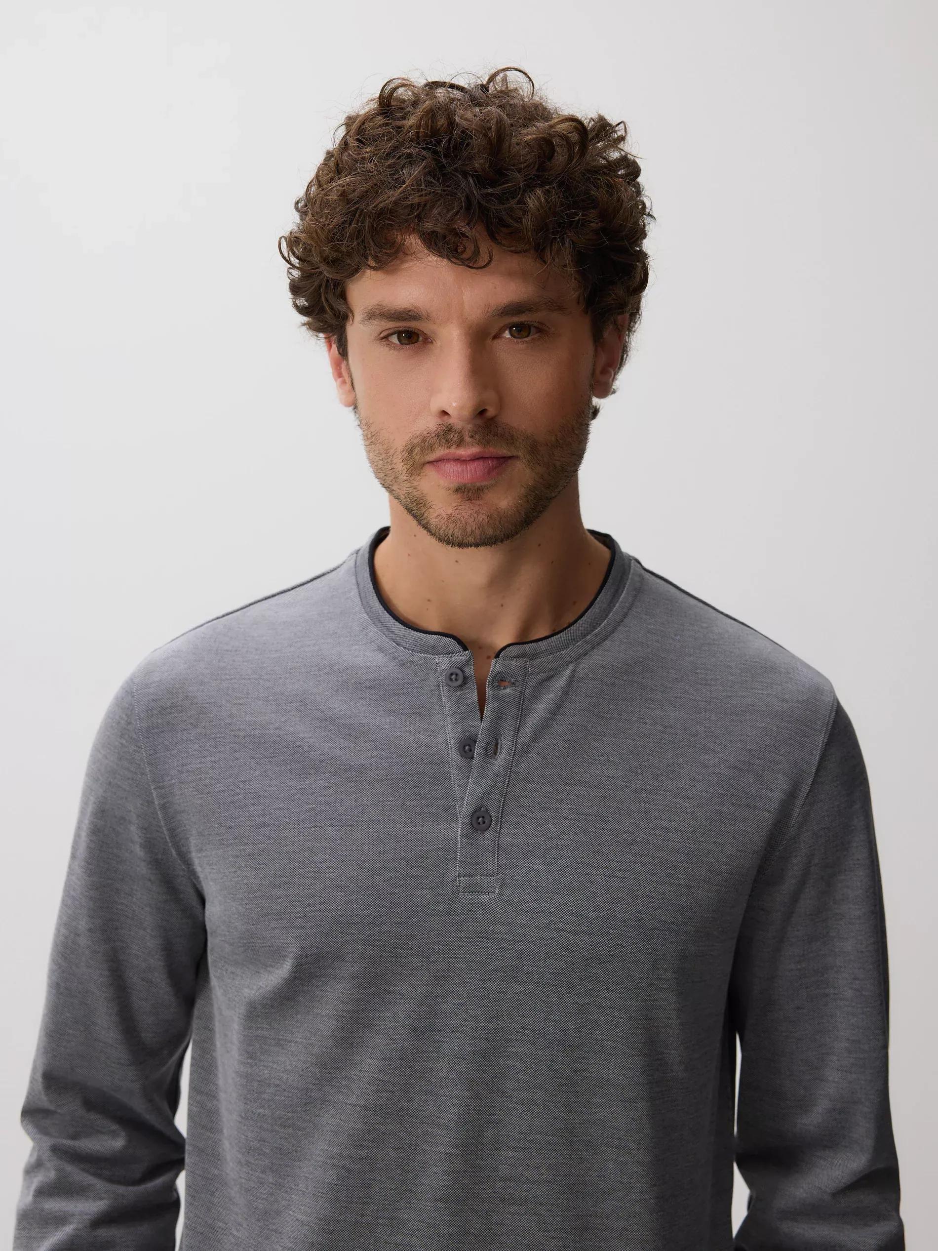 Grey Cotton Slim Long&atilde;&cent;&Acirc;&sbquo;&not;&Acirc;&euro;&tilde;Sleeve, Grey, large image number 0