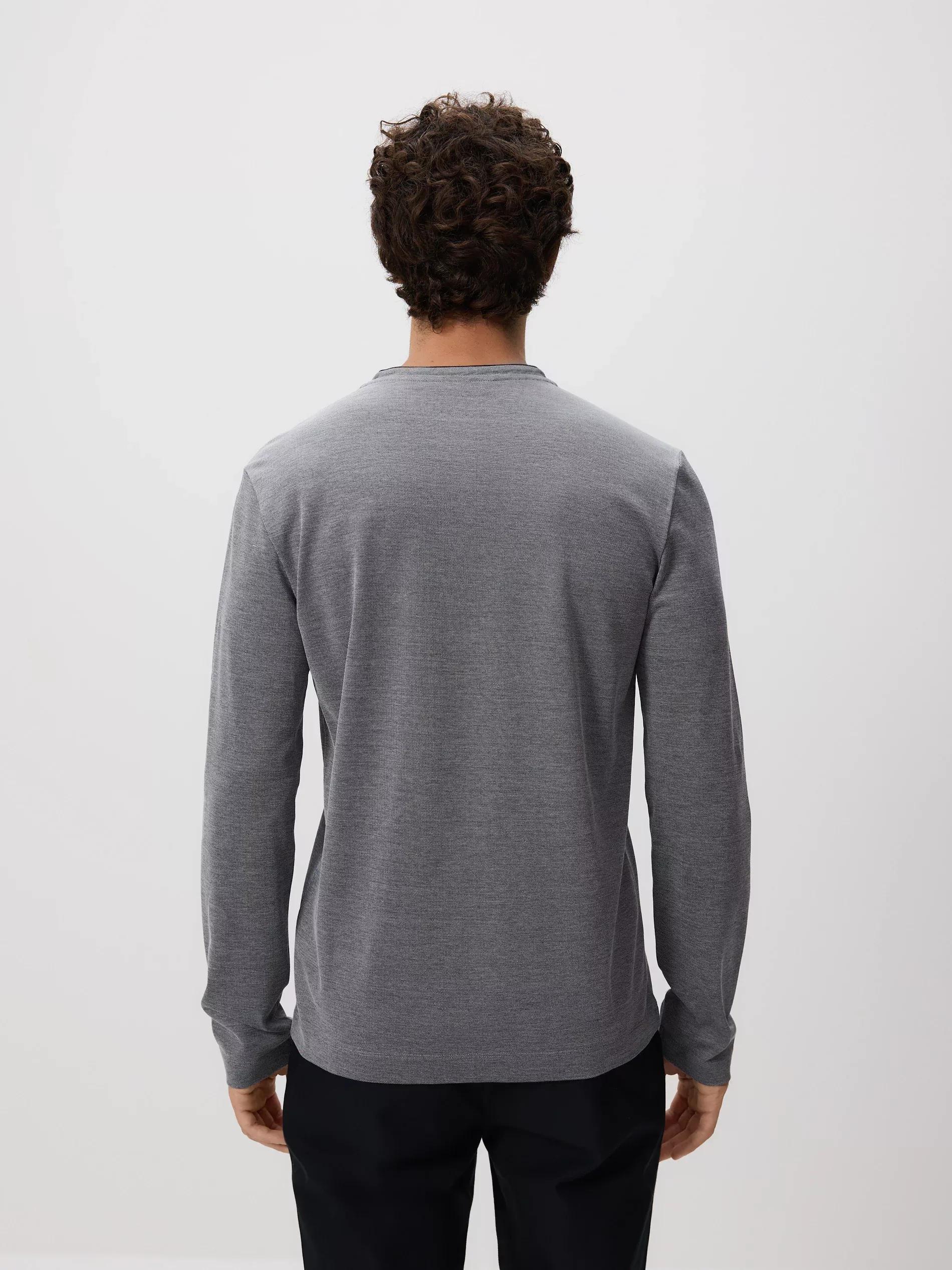 Grey Cotton Slim Long&atilde;&cent;&Acirc;&sbquo;&not;&Acirc;&euro;&tilde;Sleeve, Grey, large image number 3