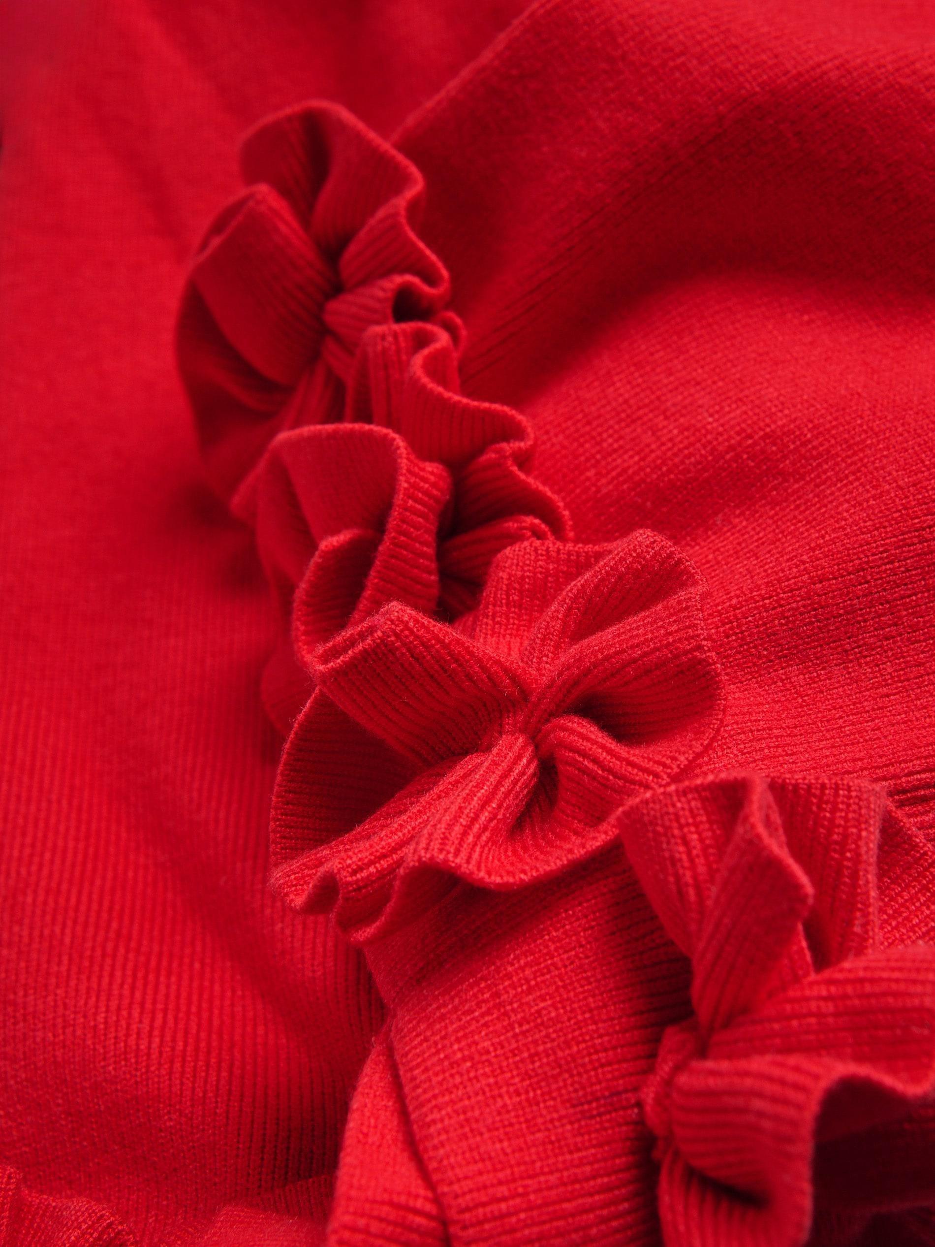 Red Skirt With Decorative Applique, Red, large image number 5