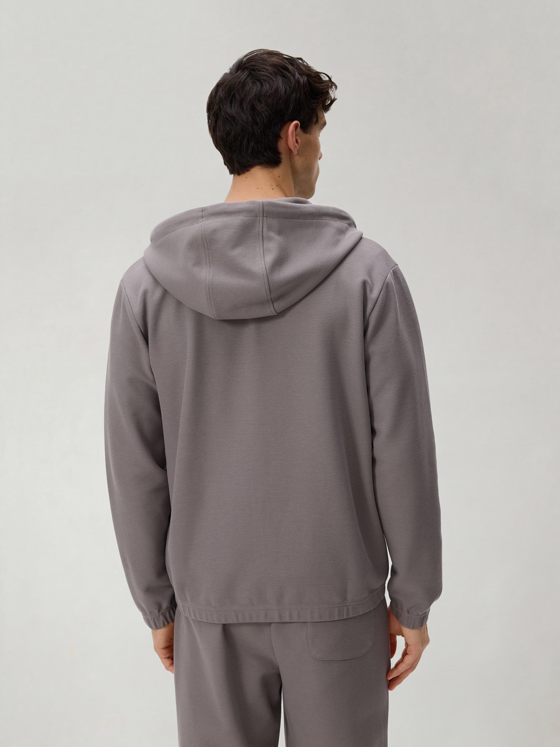 Brown Zip Up Sweatshirt, Brown, medium