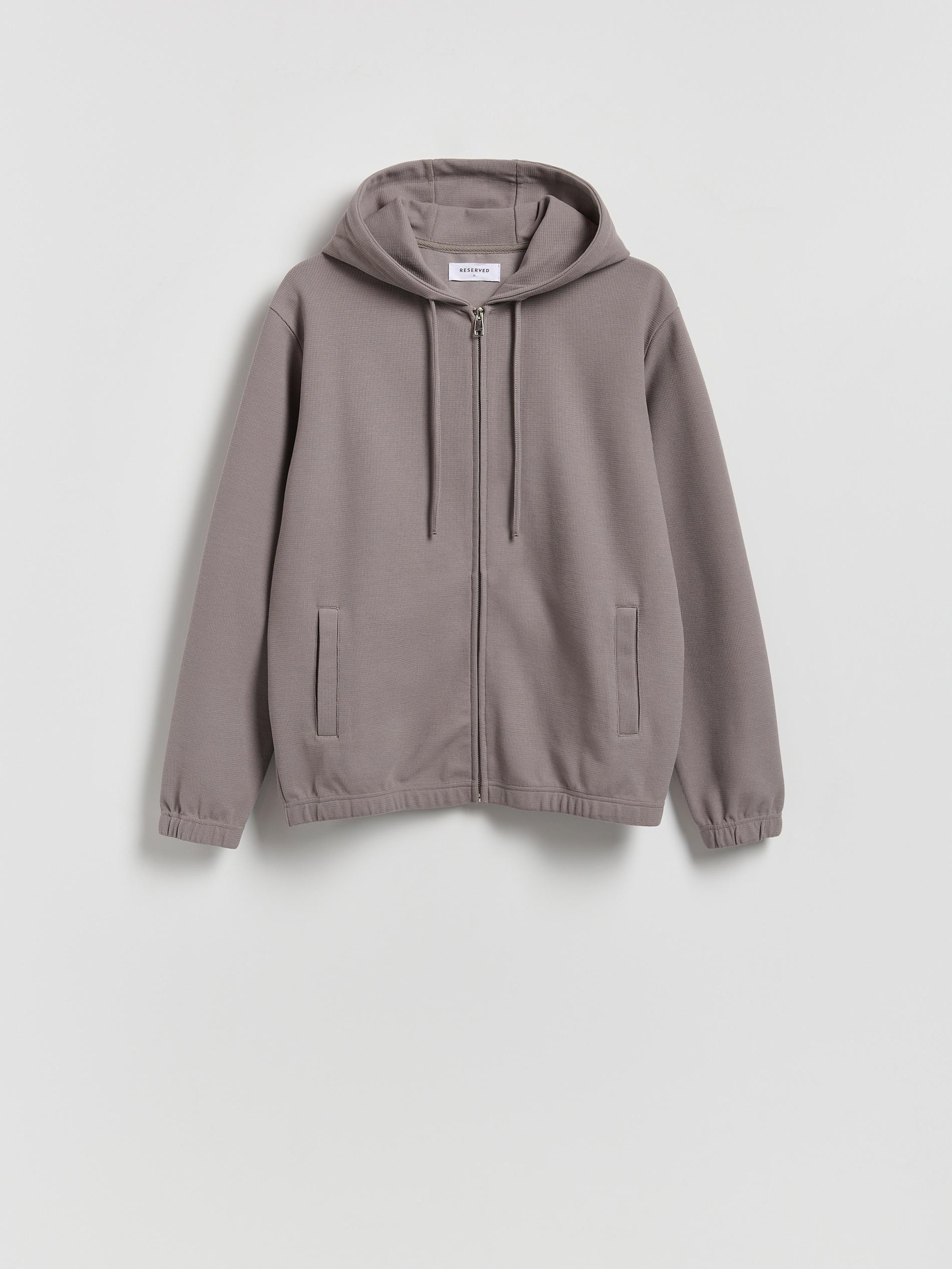 Brown Zip Up Sweatshirt, Brown, large image number 4