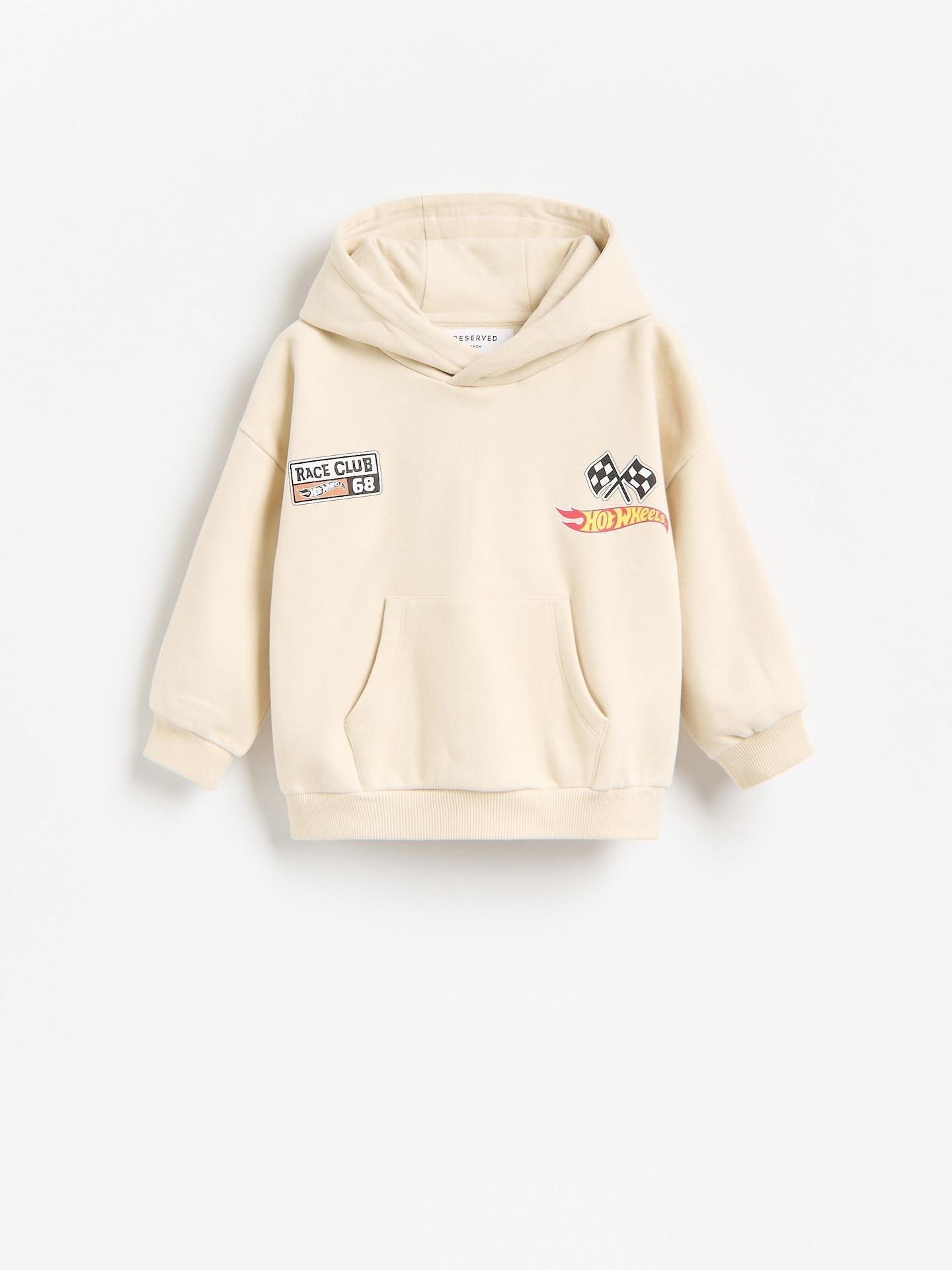 Beige Cotton Hot Wheels Sweatshirt, Beige, medium