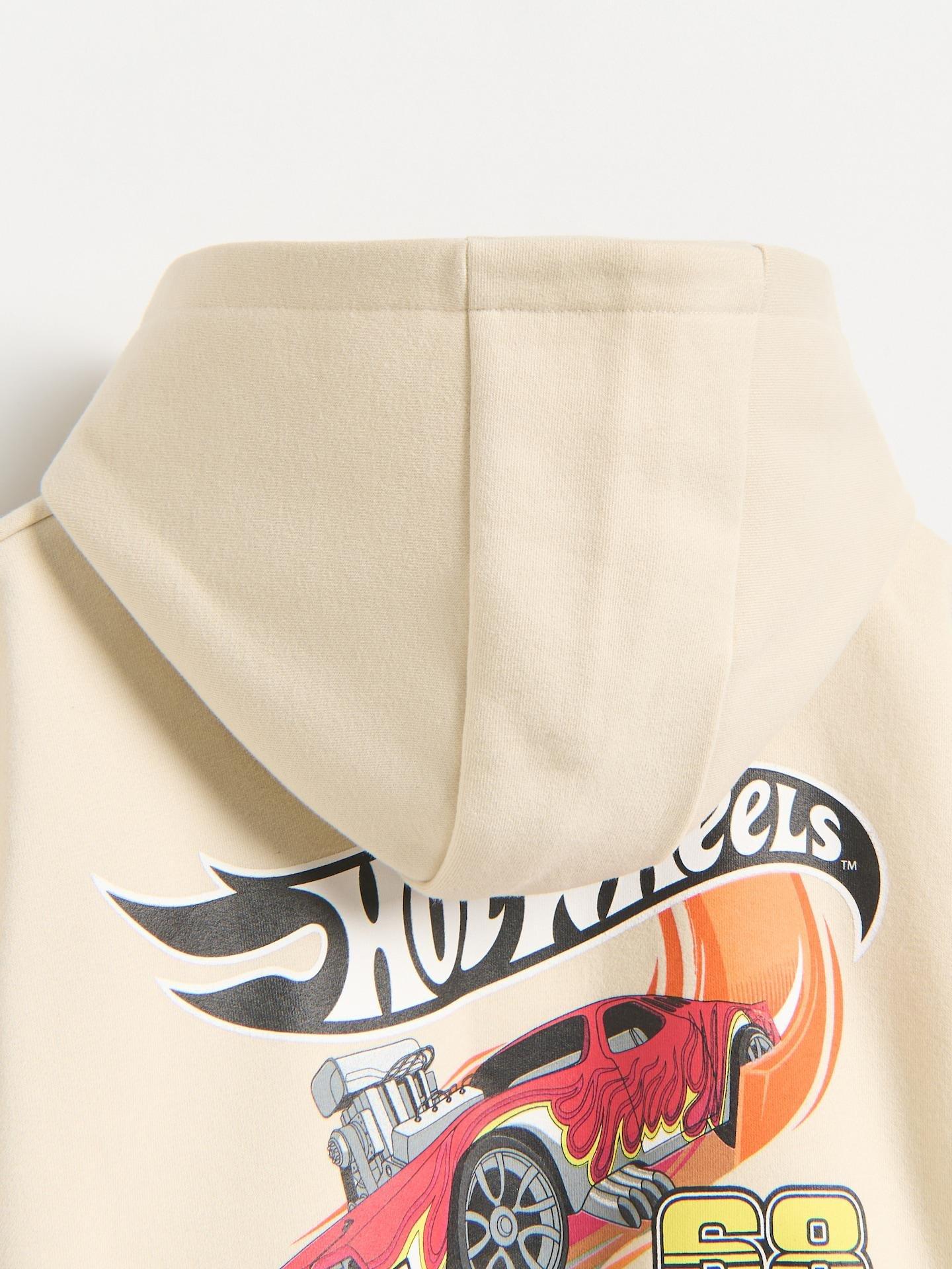 Beige Cotton Hot Wheels Sweatshirt, Beige, medium