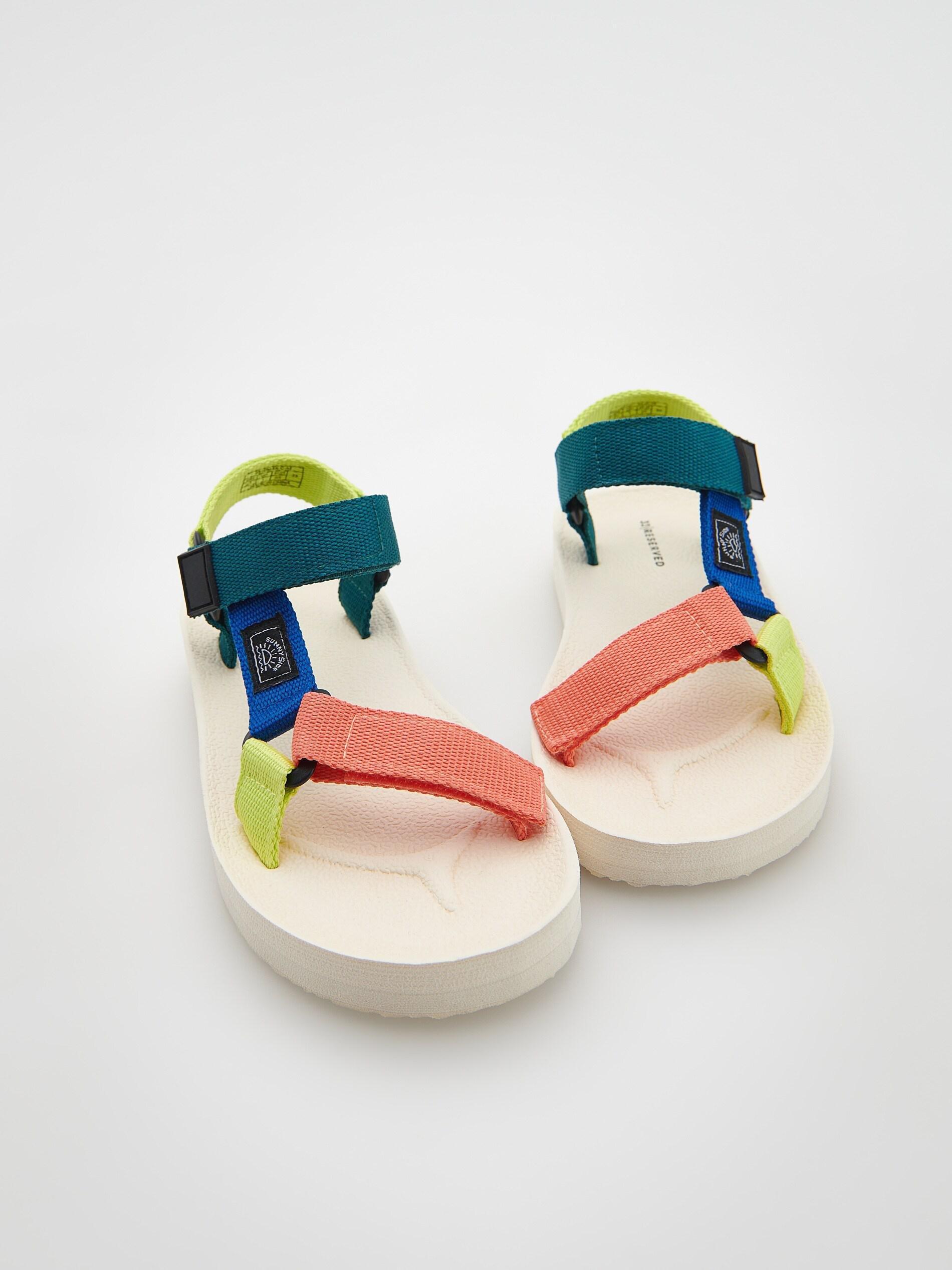 Multicoloured Sandals With Velcro Fastening, Boys, , large image number 1