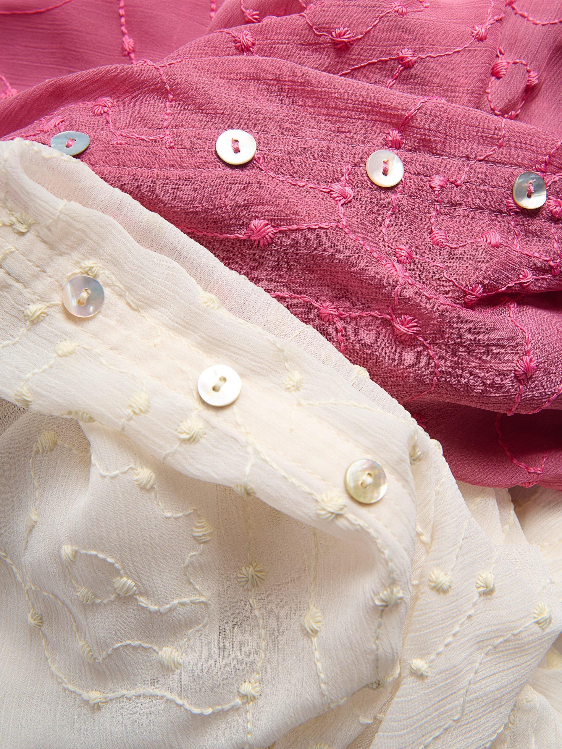 Cream Top With Frills, , large image number 1