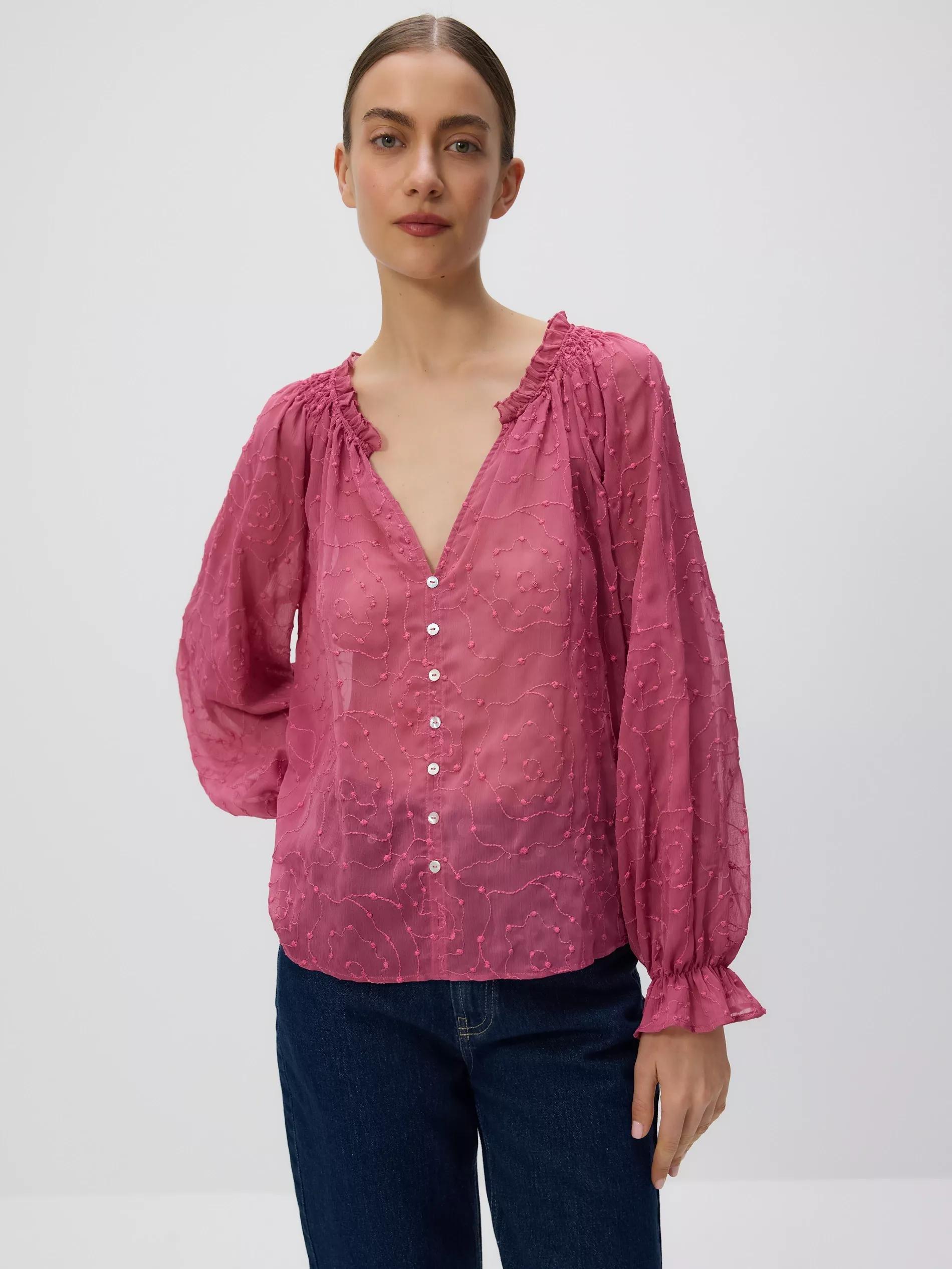 Pink Top With Frills, Pink, medium