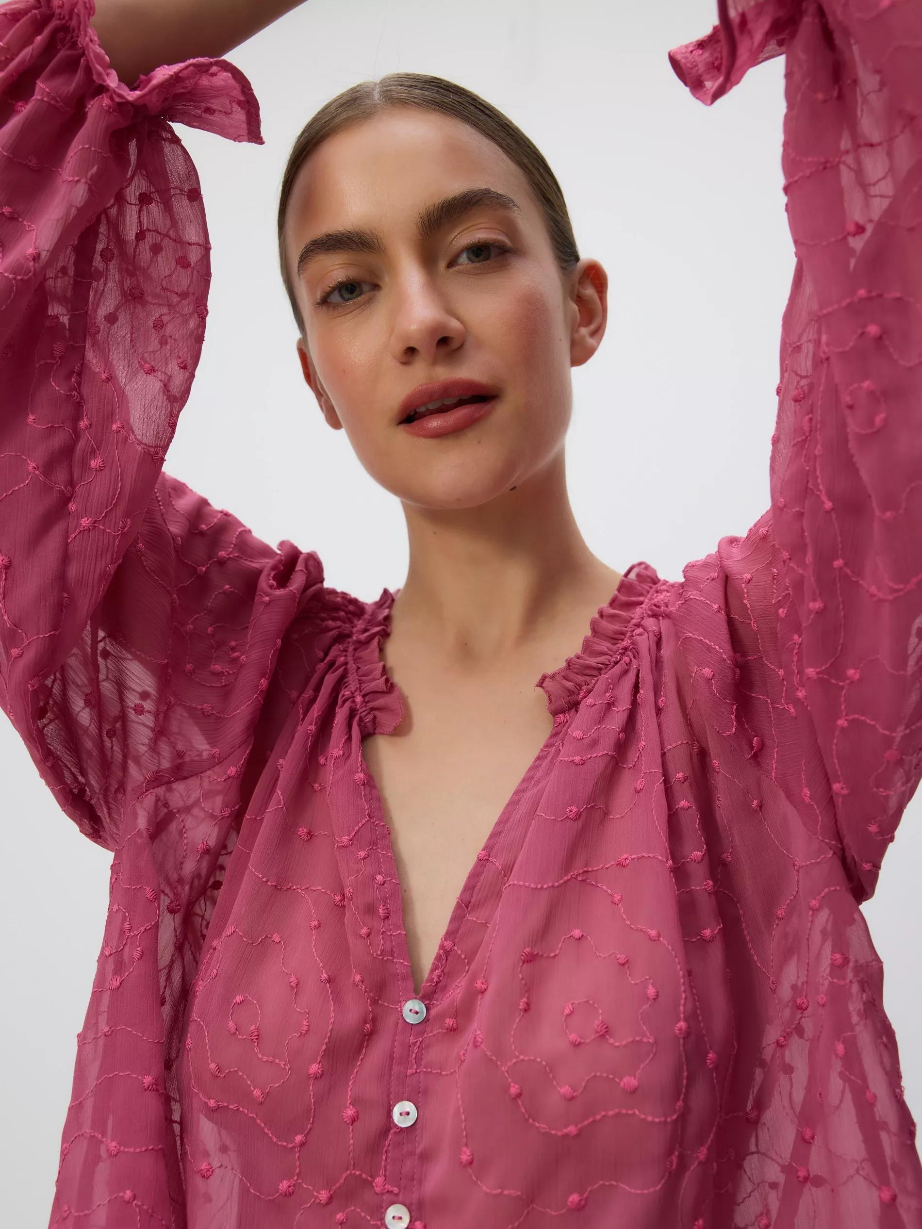 Pink Top With Frills, Pink, large image number 4