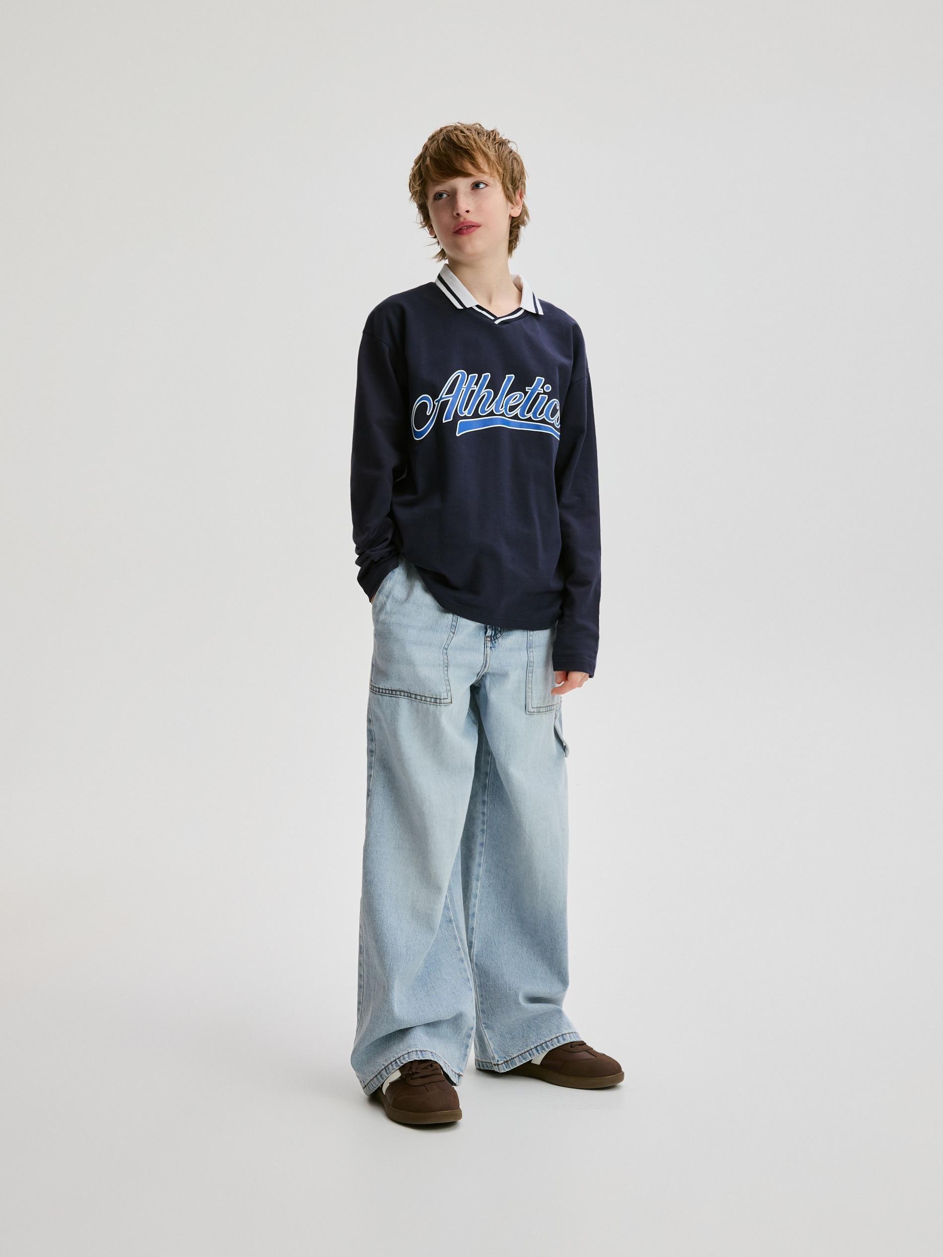 Black Biker Shorts, Blue, large image number 1