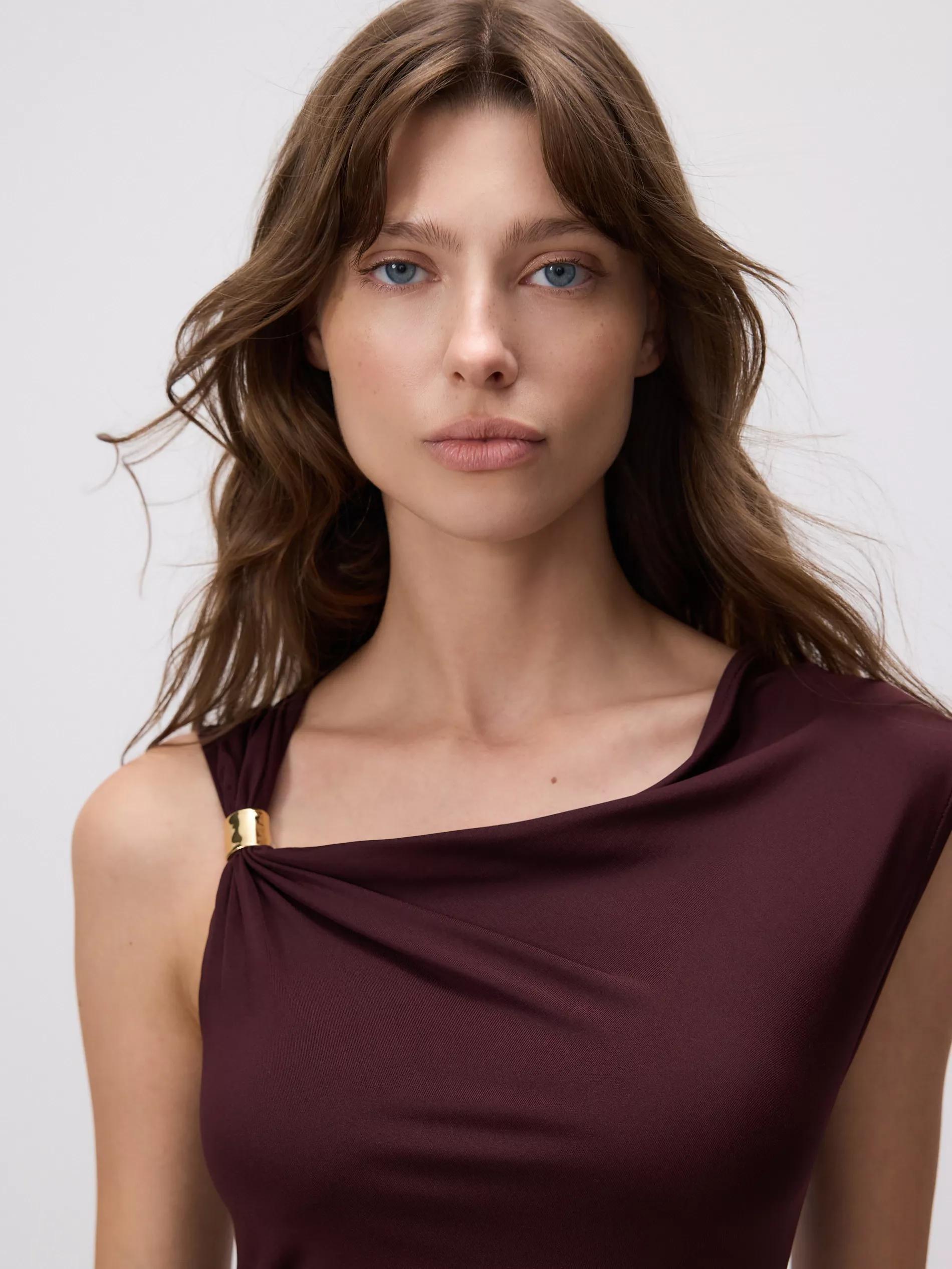 MAROON Bodysuit with decorative detail, Burgundy, large image number 4