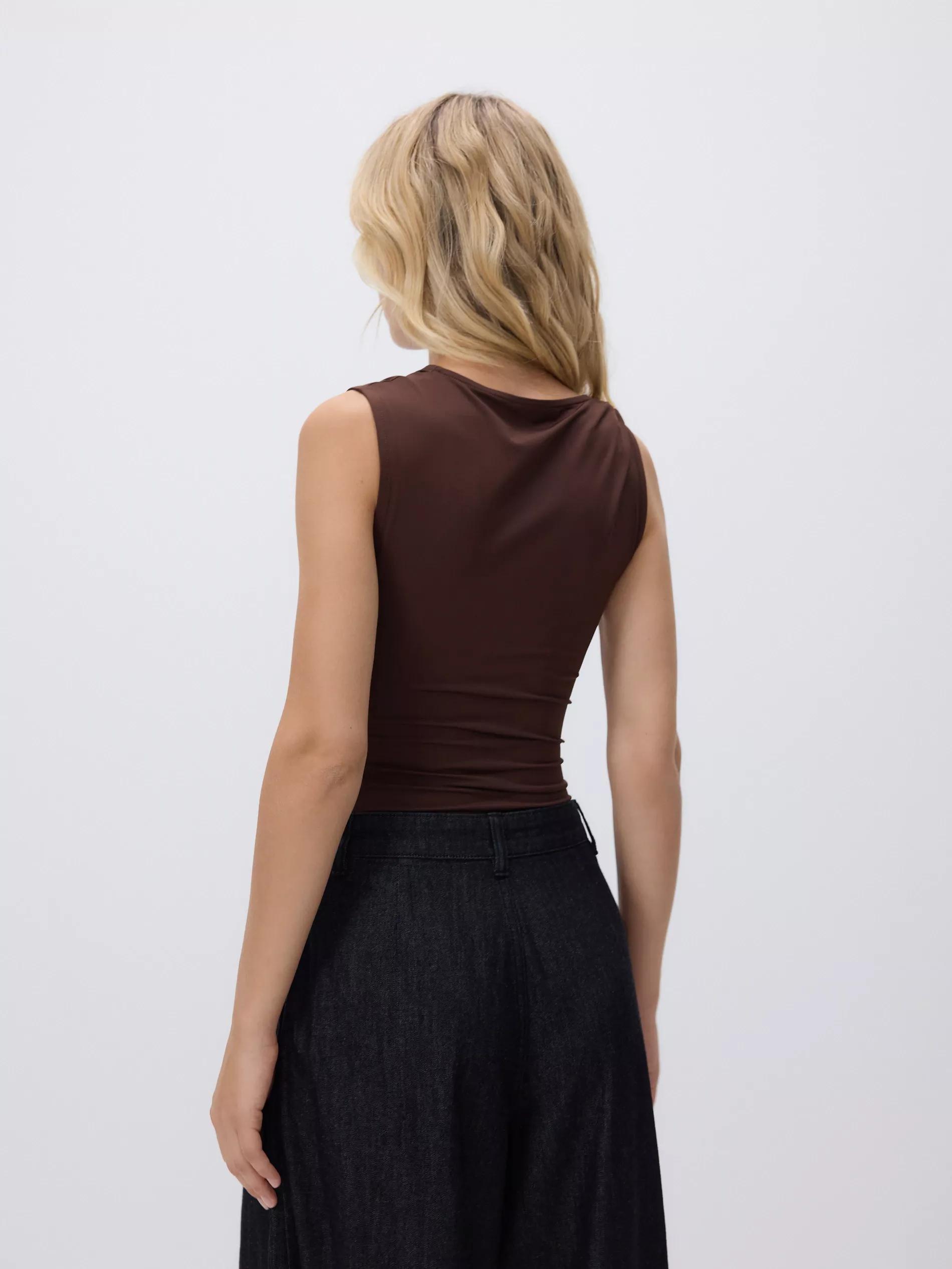 DARK BROWN Bodysuit with decorative detail, , large image number 3