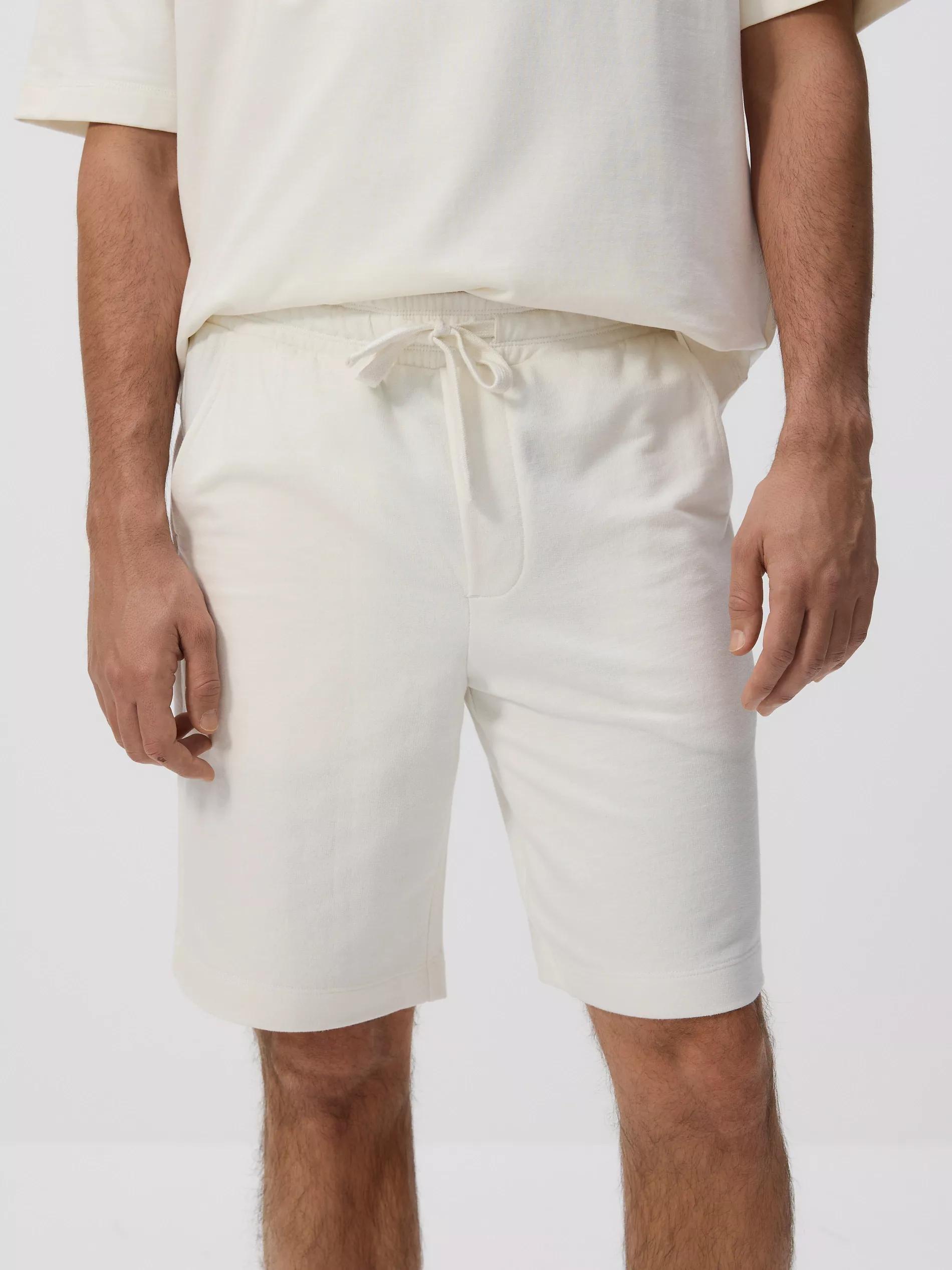 Cream Regular Fit Sports Shorts, , large image number 1