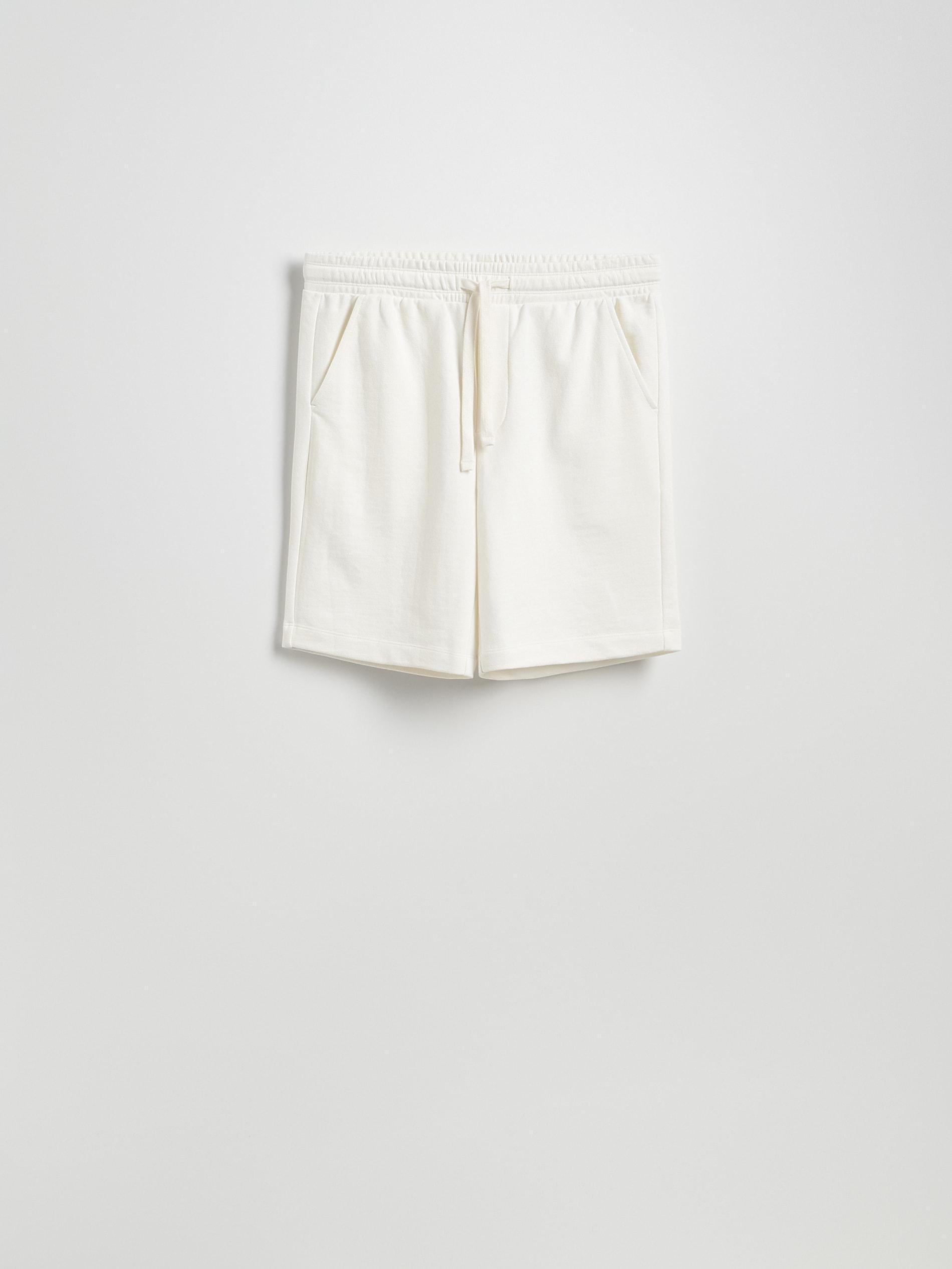 Cream Regular Fit Sports Shorts, , large image number 4
