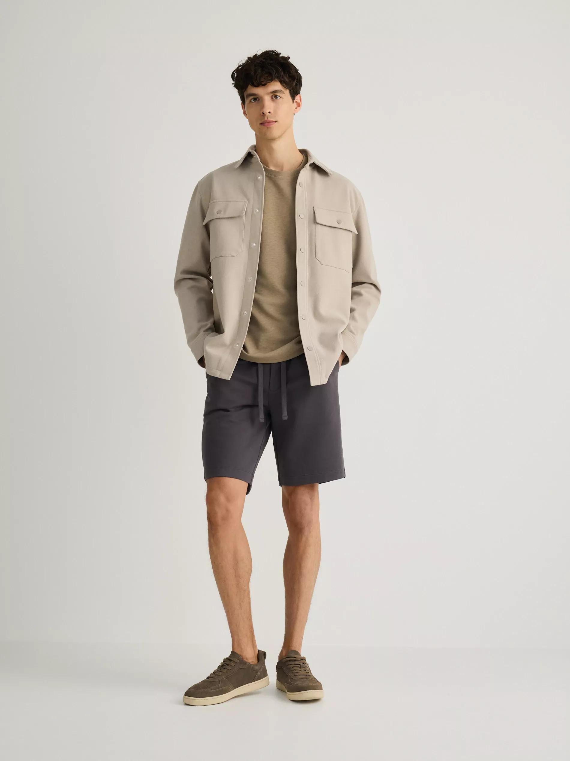 Grey Regular Fit Sweat Shorts, , large image number 1