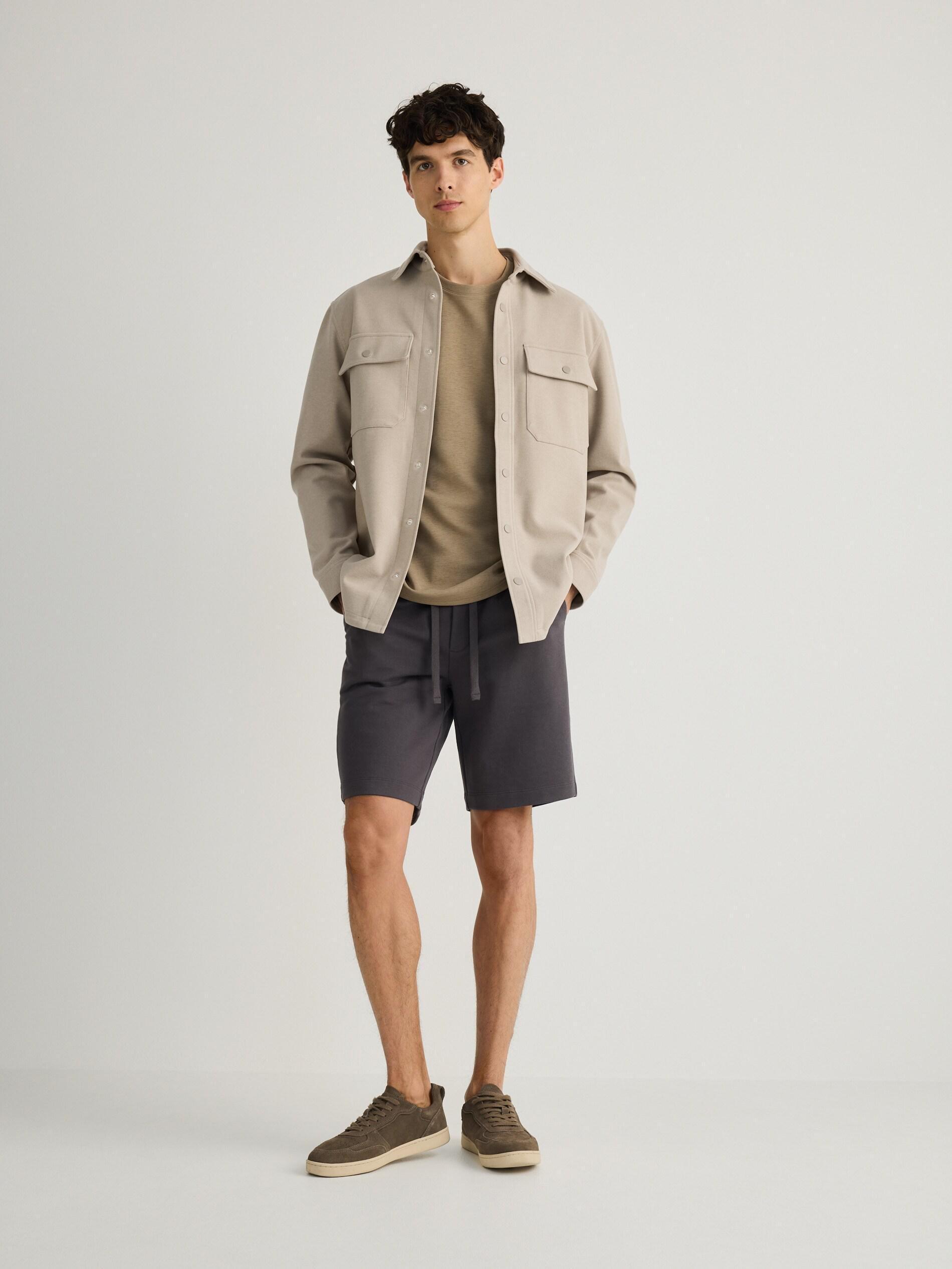 Regular fit sweat shorts, Grey, medium