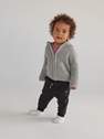 Reserved - Light Grey Cotton Sweater With A Hood, Kids Boy